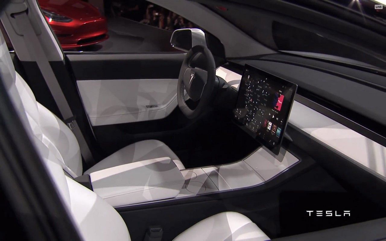 Tesla Model 3: No gauges is awesome.