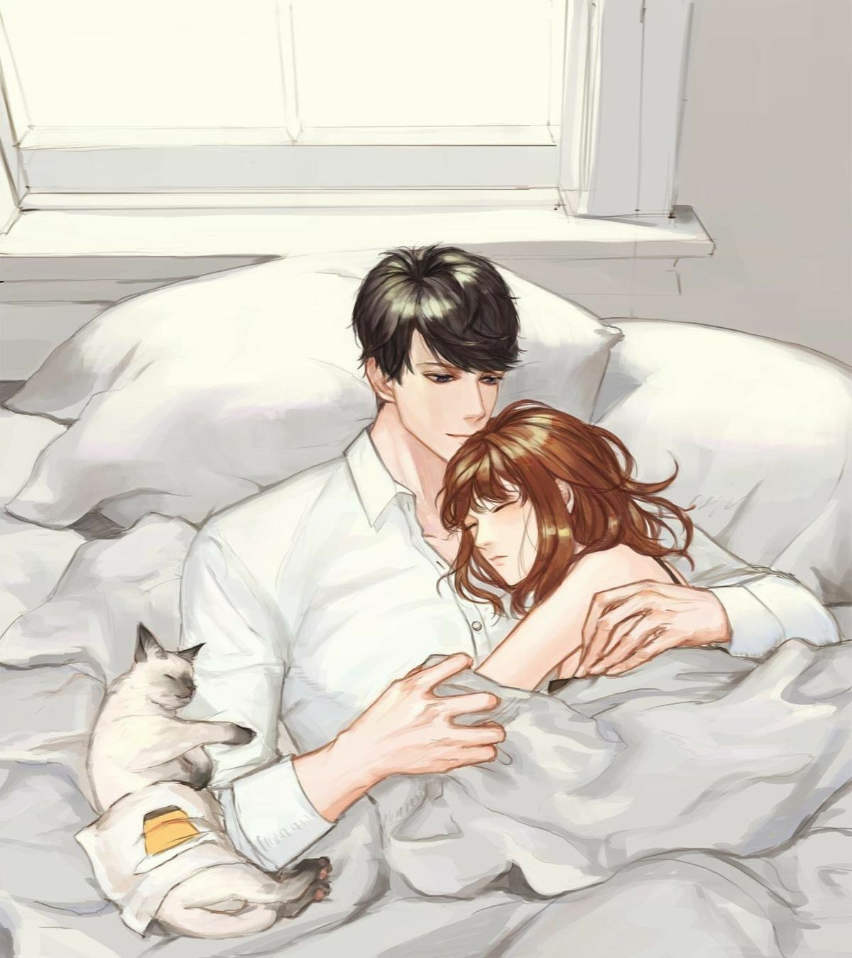 Anime Couple Sleeping