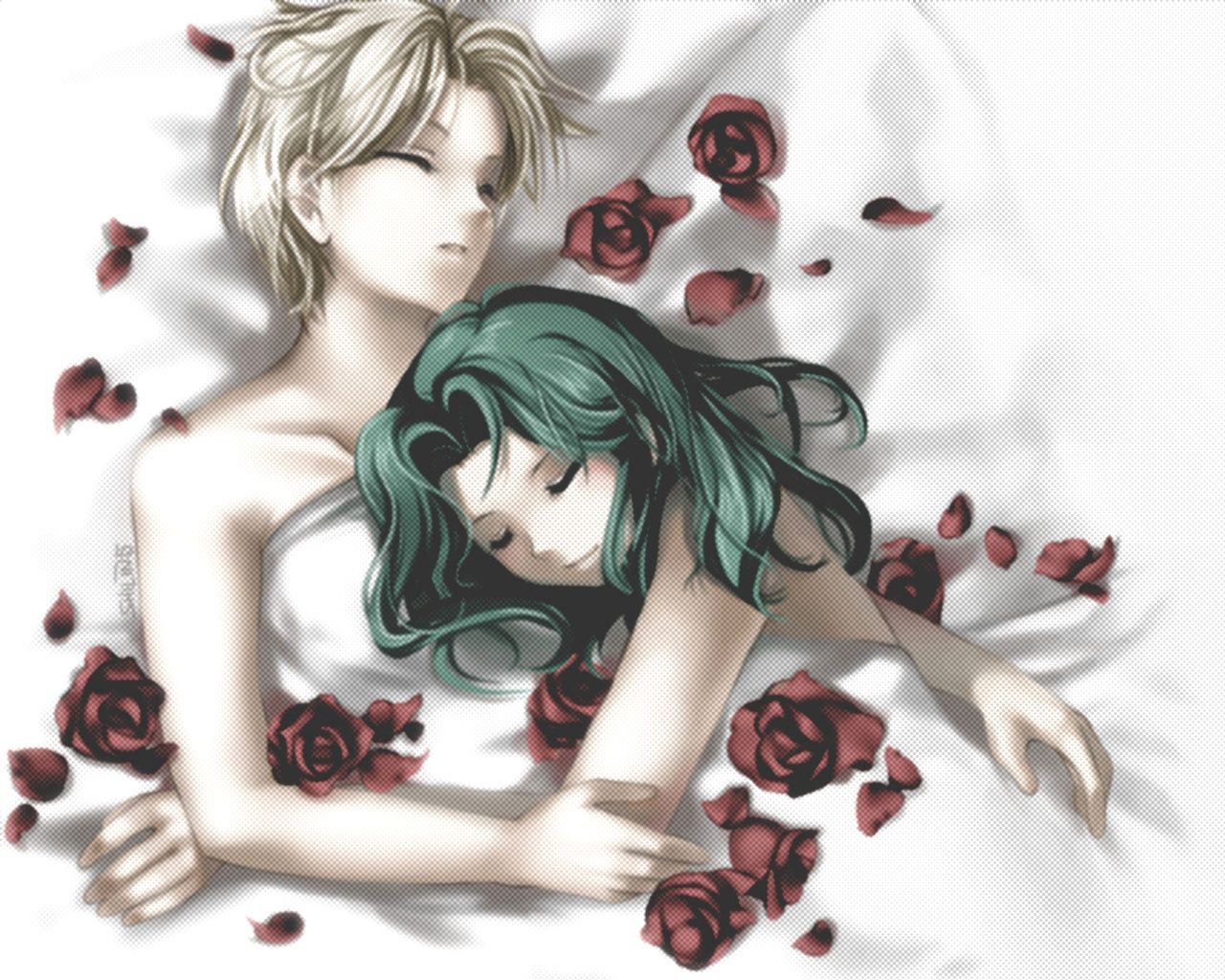 Anime Love Animated Love Couple HD Wallpaper