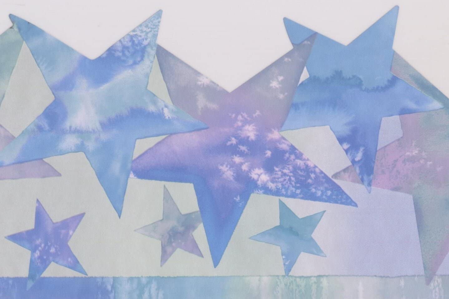 Purple Blue Green Stars Abstract Wallpaper Border Retro Design, Roll 15' x 7: Amazon.ca: Tools & Home Improvement