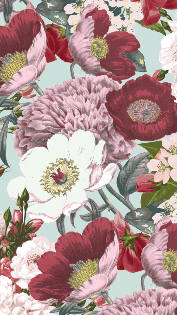 vintage floral iphone wallpaper