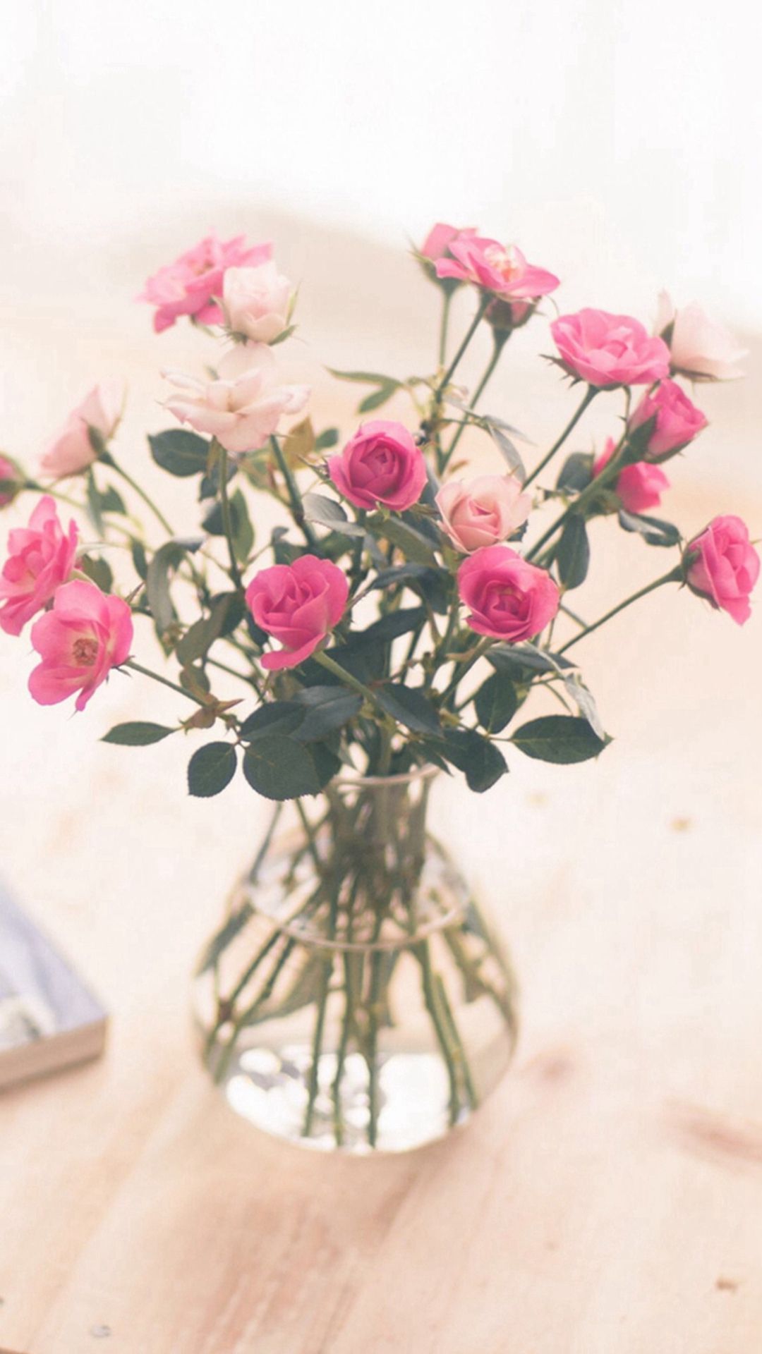 Nature Beautiful Flower Bouquet Vase iPhone 8 Wallpaper Free Download