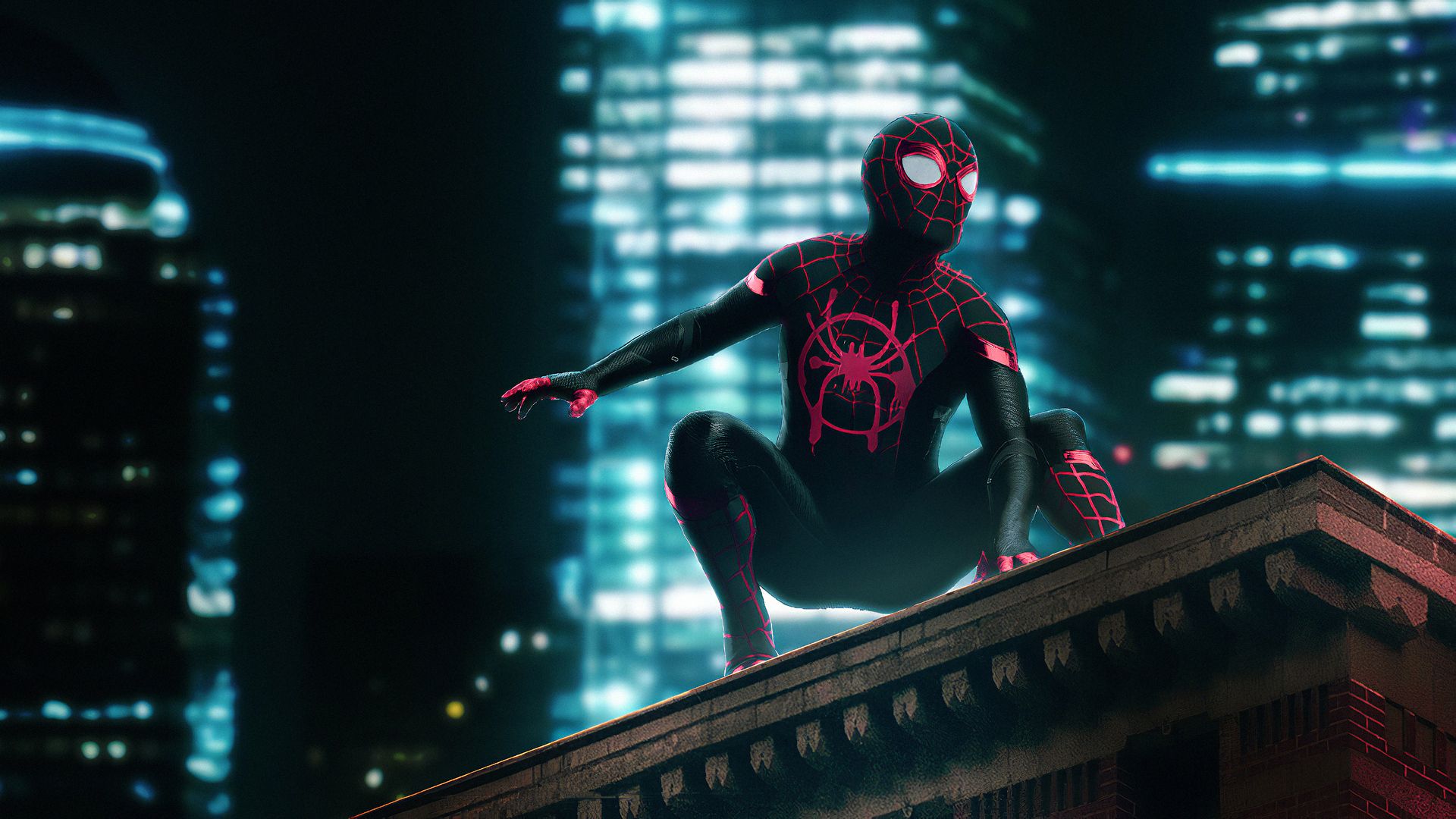 1080p Neon Spiderman Wallpaper