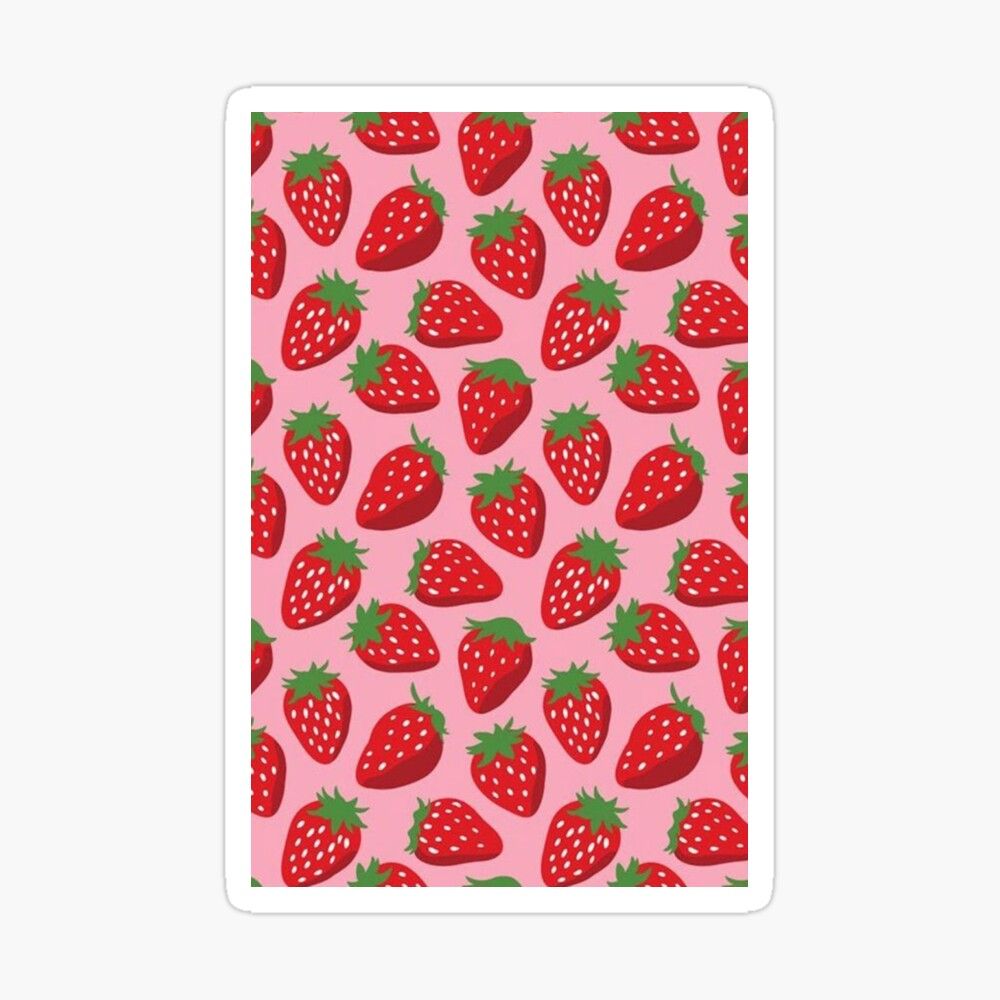 Cute Strawberry Wallpaper Pattern Phone Case Art Board Print