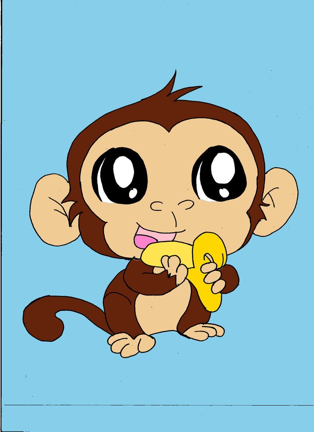 Kawaii Monkey Wallpaper