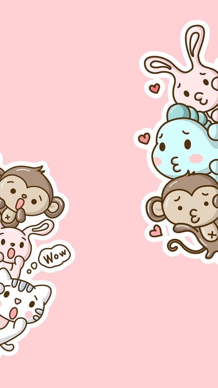 小星星动物园系列壁纸. Kawaii wallpaper, Monkey wallpaper, Unicorn wallpaper