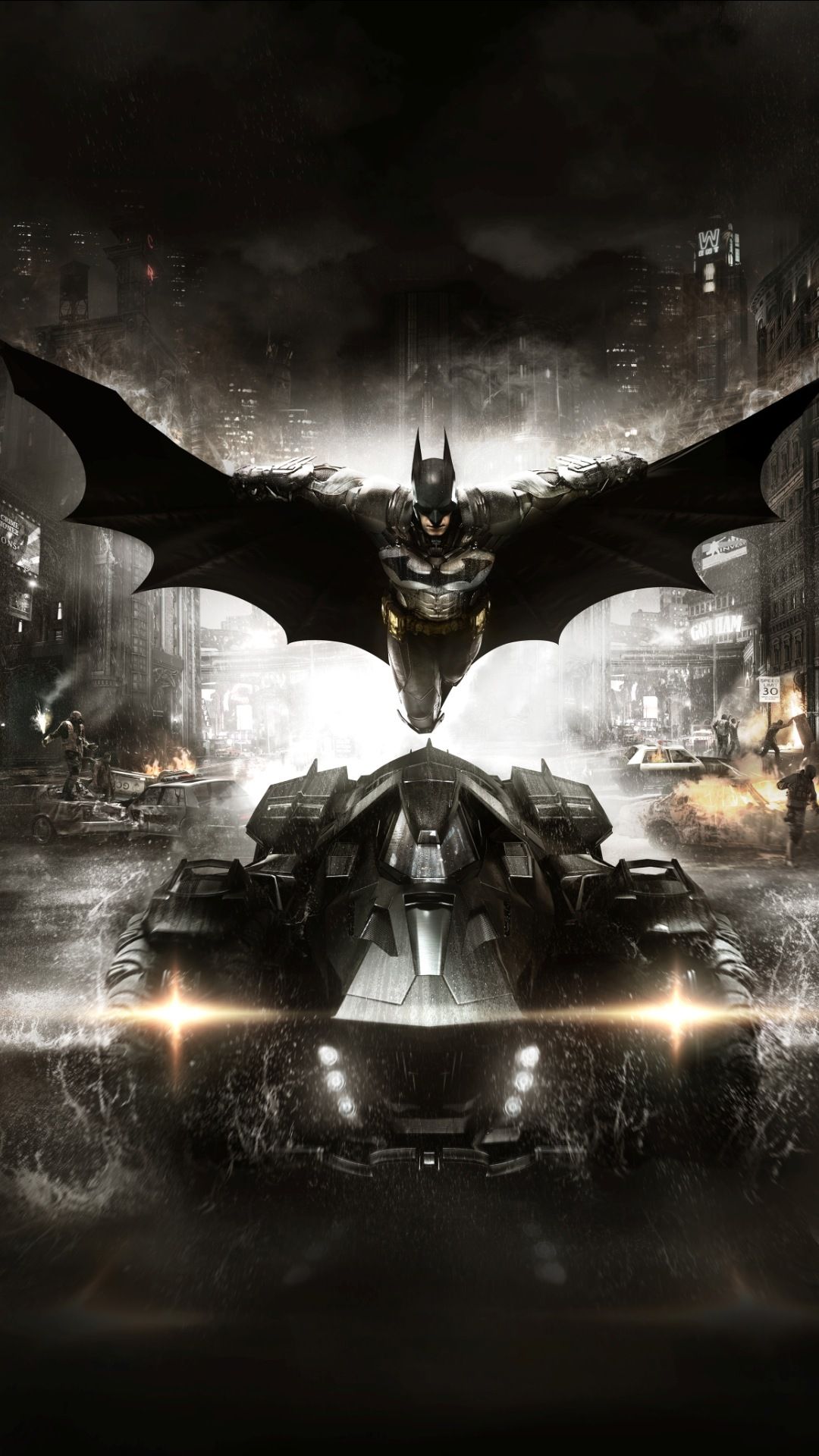 Wallpaper City, Batman, Batman, Arkham Knight for mobile and