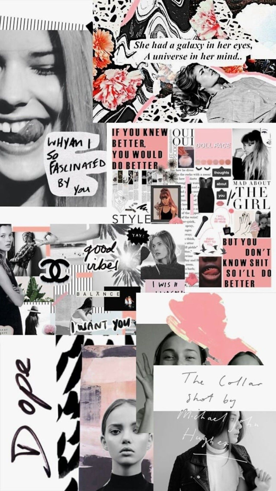 Tumblr Collage Background Black And White