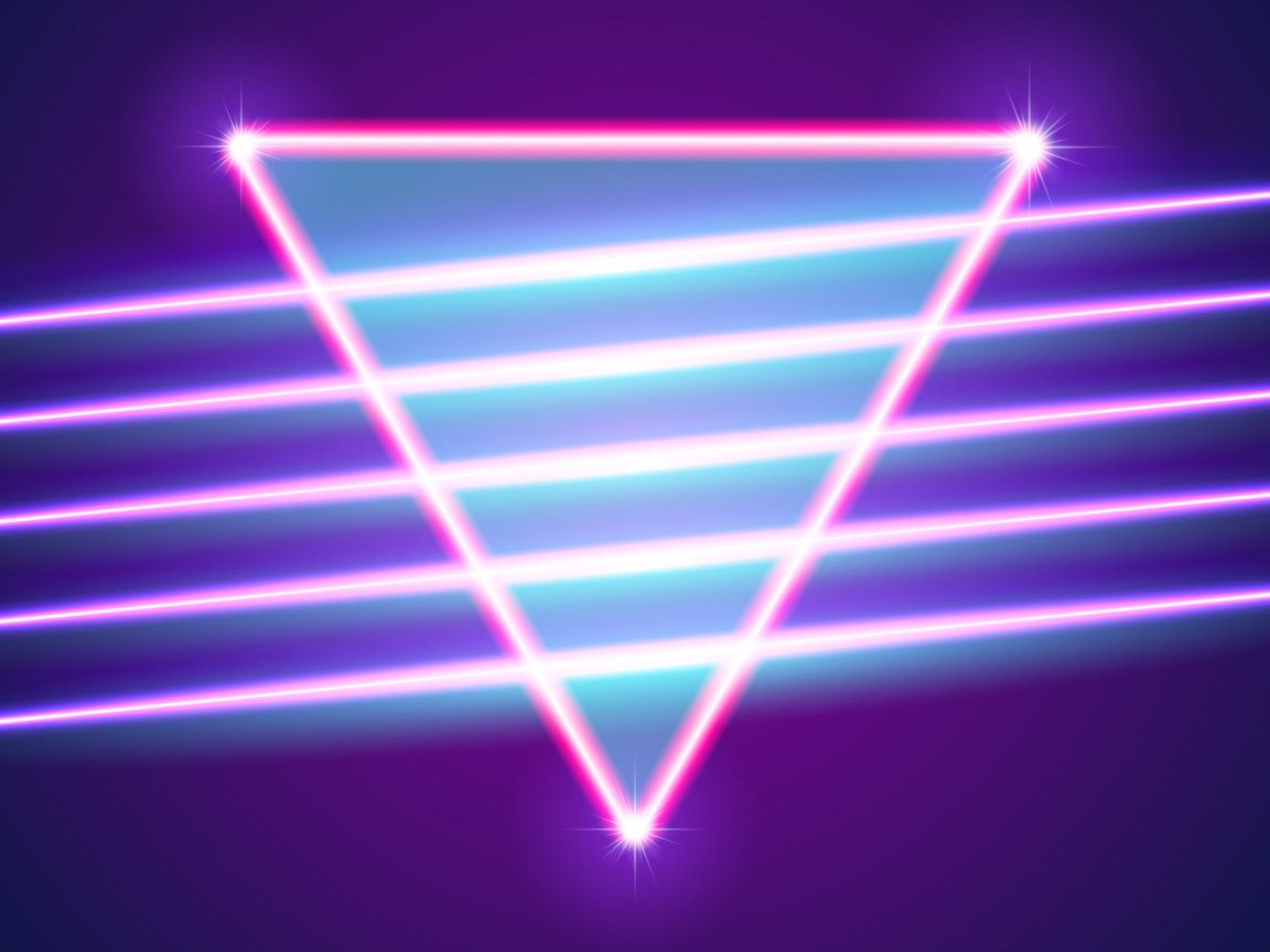 Vintage Wallpaper • Music, Neon, Background, Triangle, Electronic, Shine, Retro wallpaper • Wallpaper For You The Best Wallpaper For Desktop & Mobile
