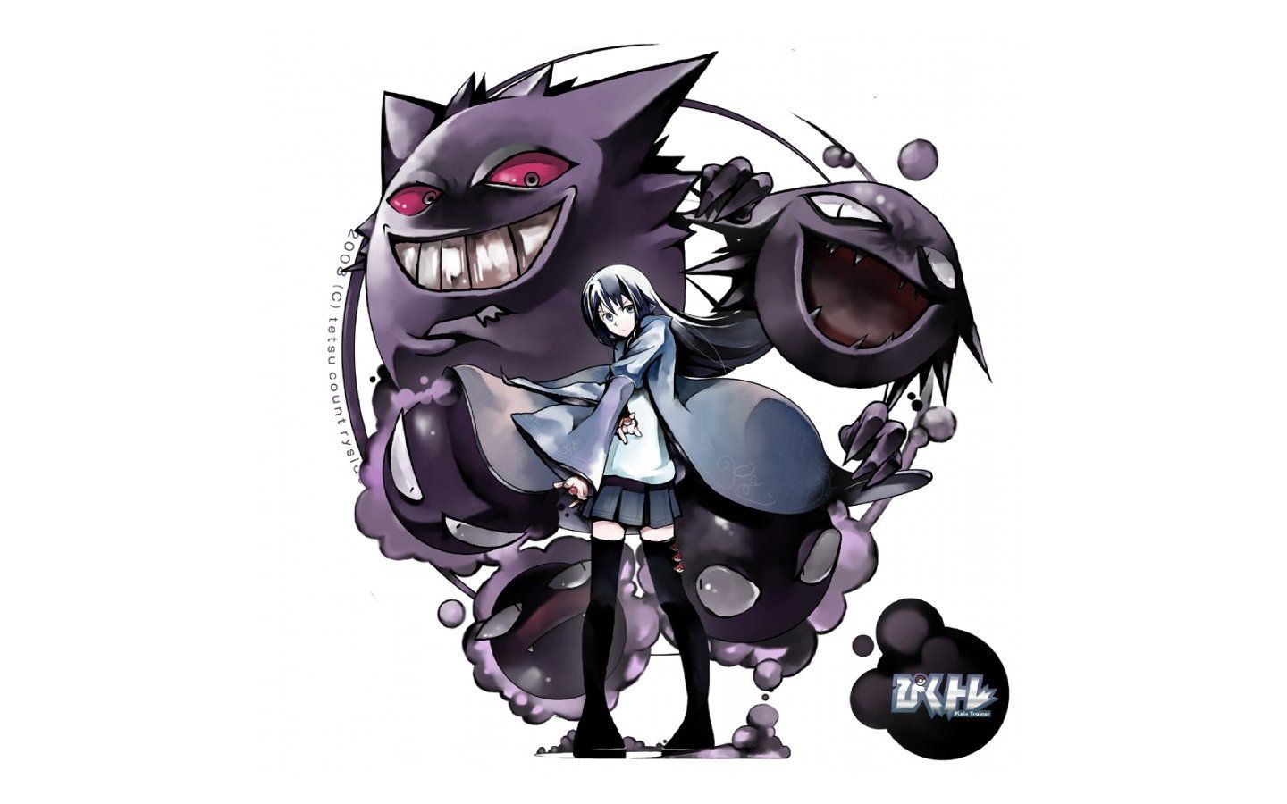 Pokemon Gengar Haunter Ghastly simple background wallpaperx900