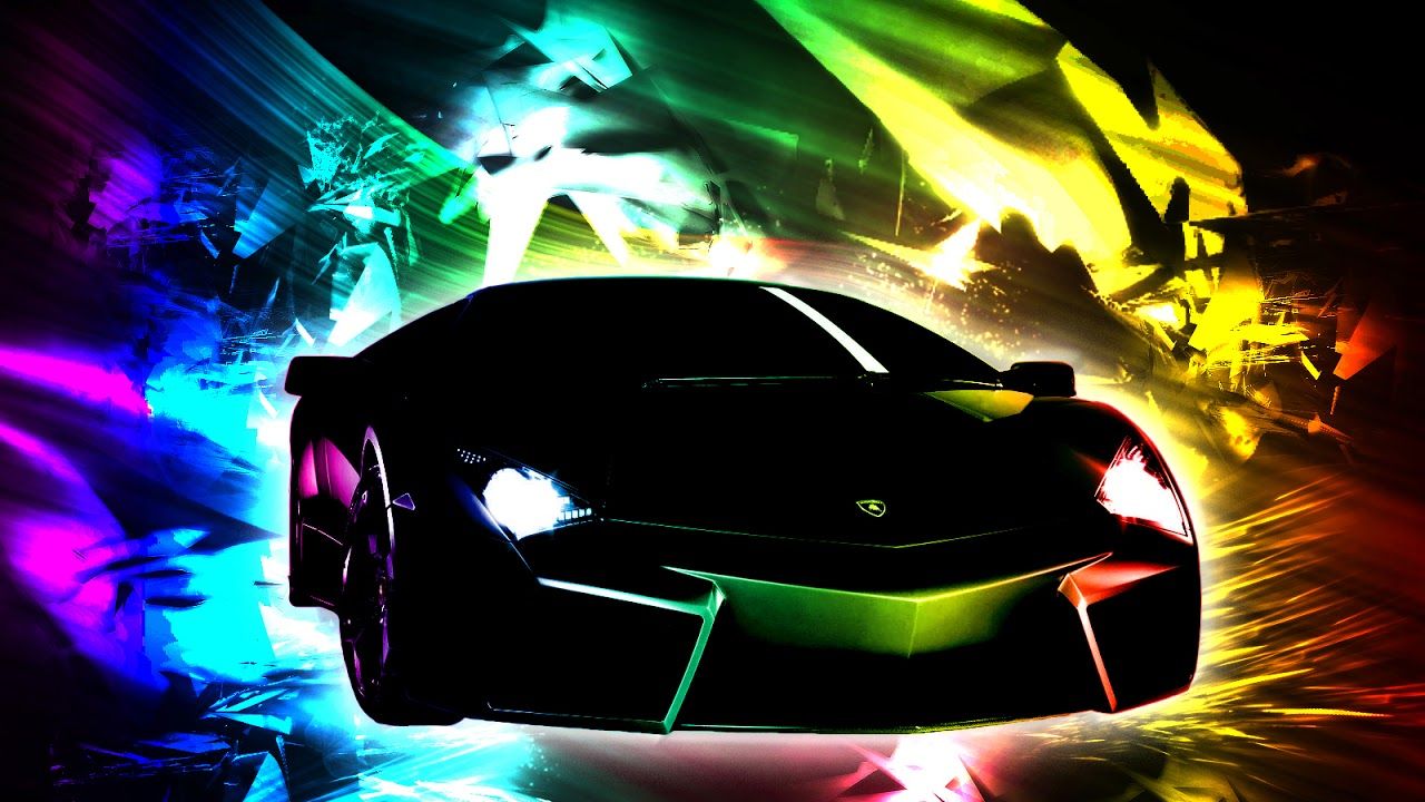 Rainbow Fire Lamborghini Wallpaper
