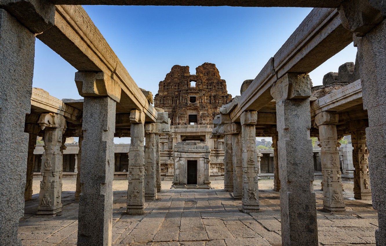 Wallpaper India, Karnataka, Hampi, Achyuta Raya Temple image for desktop, section город
