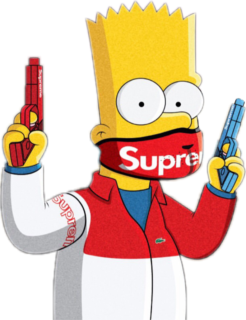 Sticker. Bart simpson art, Simpson wallpaper iphone, Supreme wallpaper