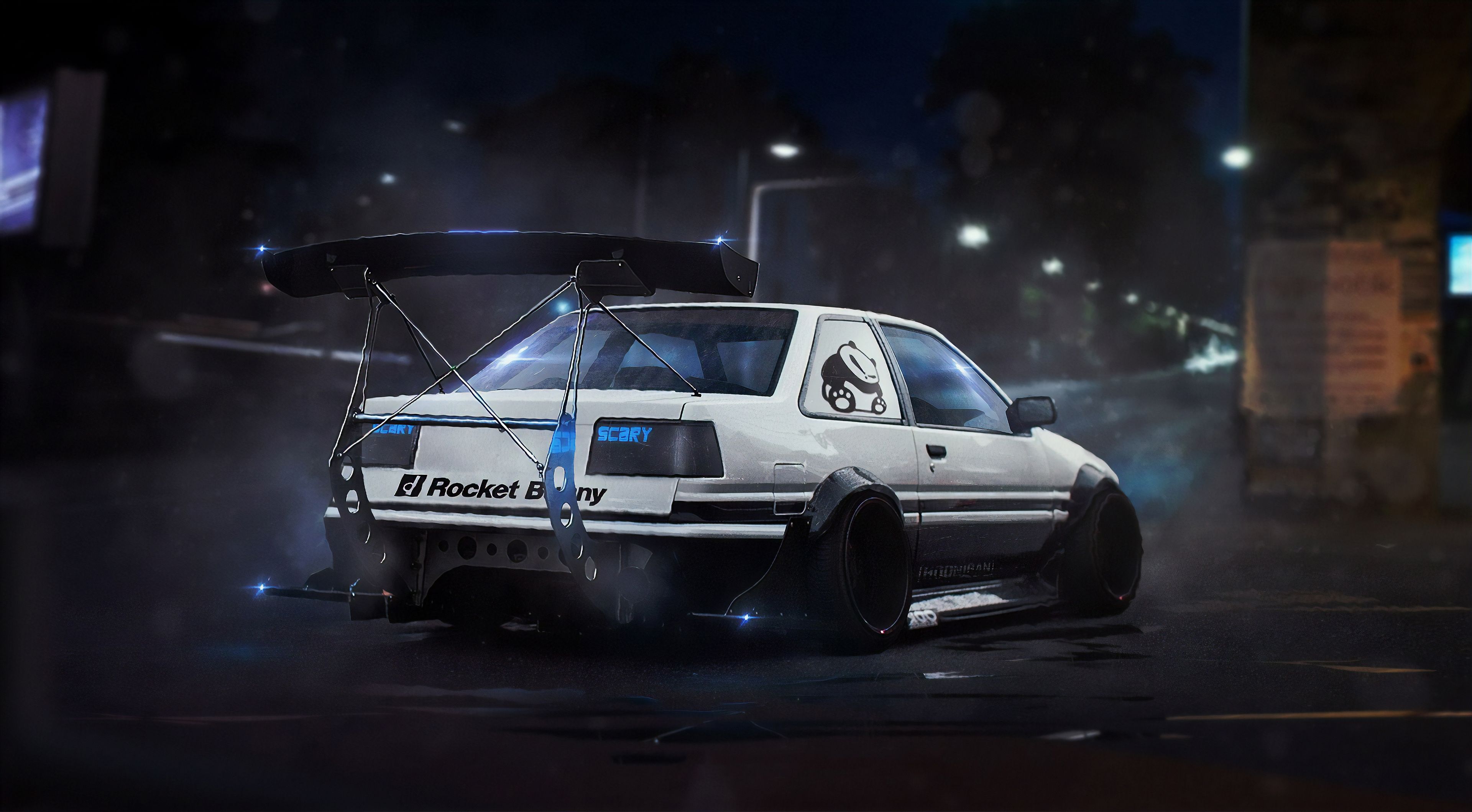 Toyota Ae86 Scary Digital Art 4k, HD Cars, 4k Wallpaper, Image, Background, Photo and Picture