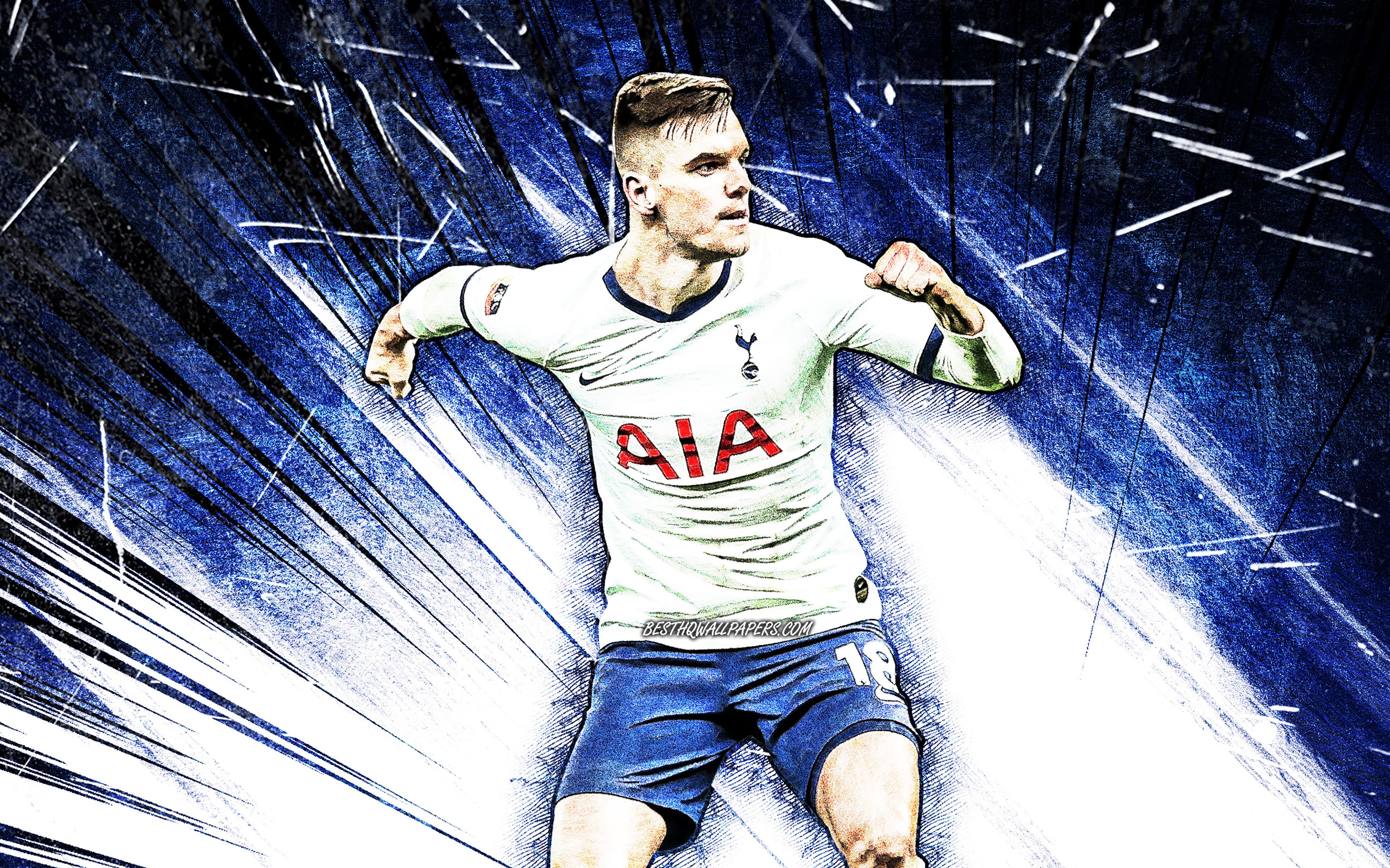 Download wallpaper 4k, Giovani Lo Celso, grunge art, Tottenham Hotspur FC, Argentine footballers, soccer, Lo Celso, Premier League, blue abstract rays, Tottenham FC, Giovani Lo Celso 4K, Giovani Lo Celso Tottenham for