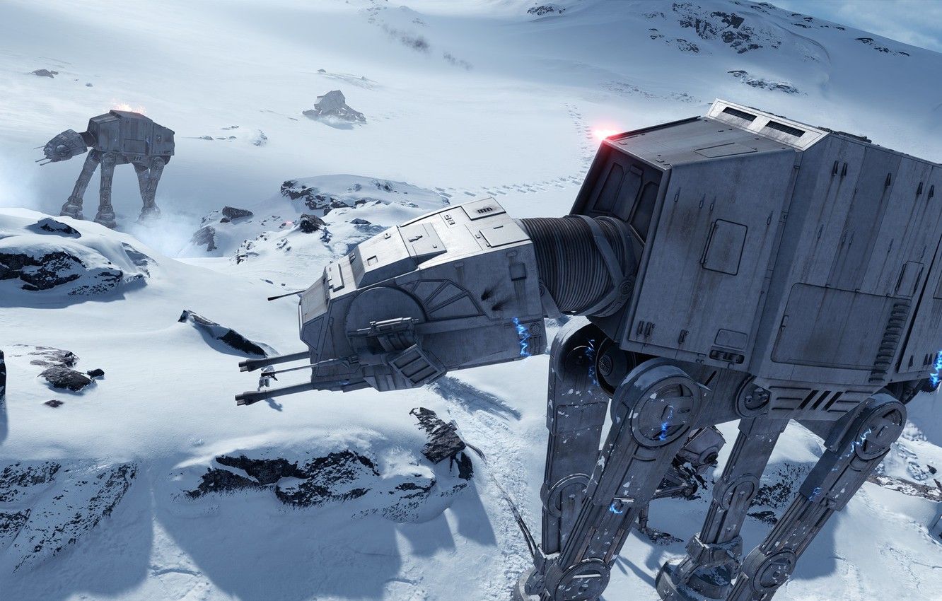 Wallpaper Game, Electronic Arts, AT AT, DICE, Hot, Star Wars Battlefront, Hoth Image For Desktop, Section игры