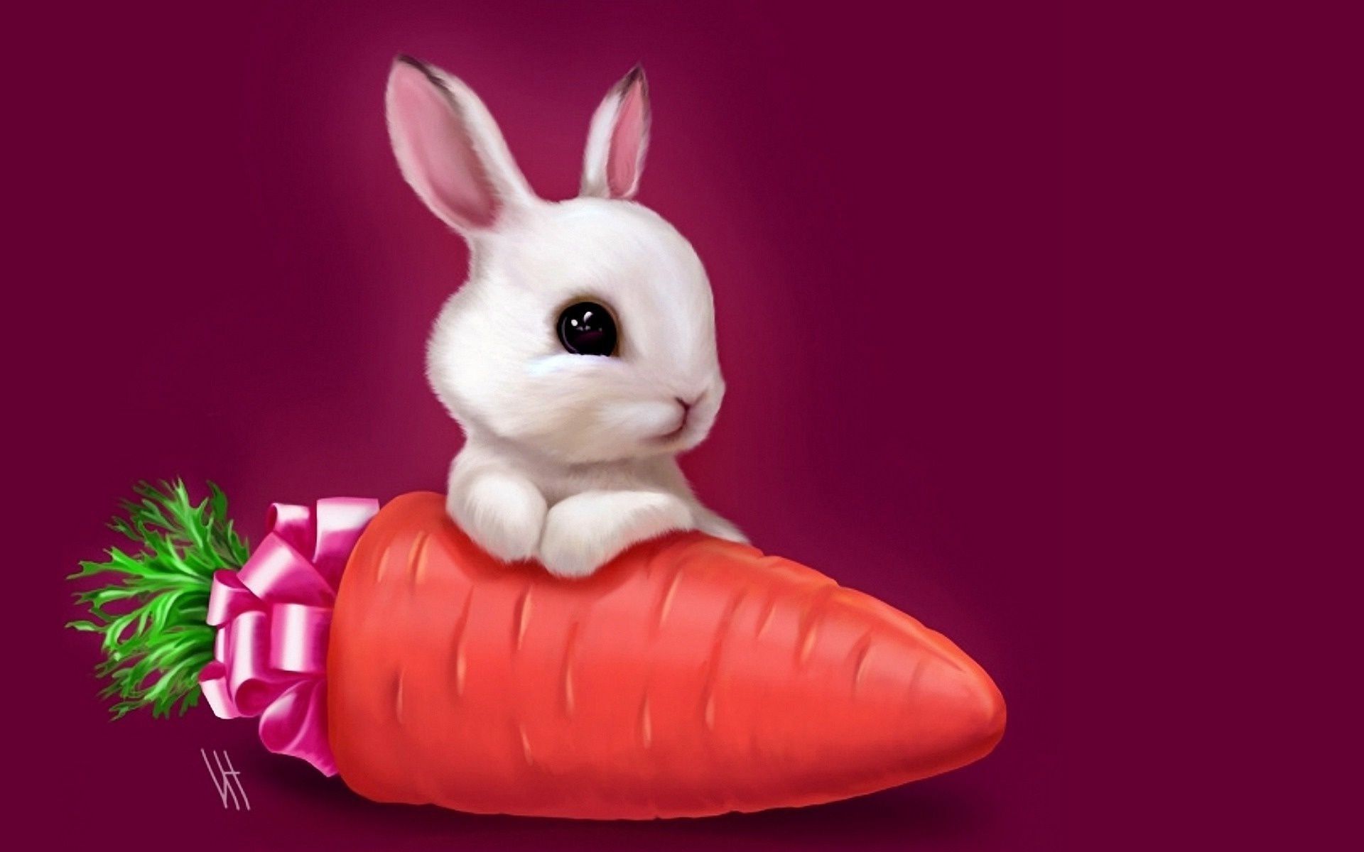 Bunny rabbit carrots