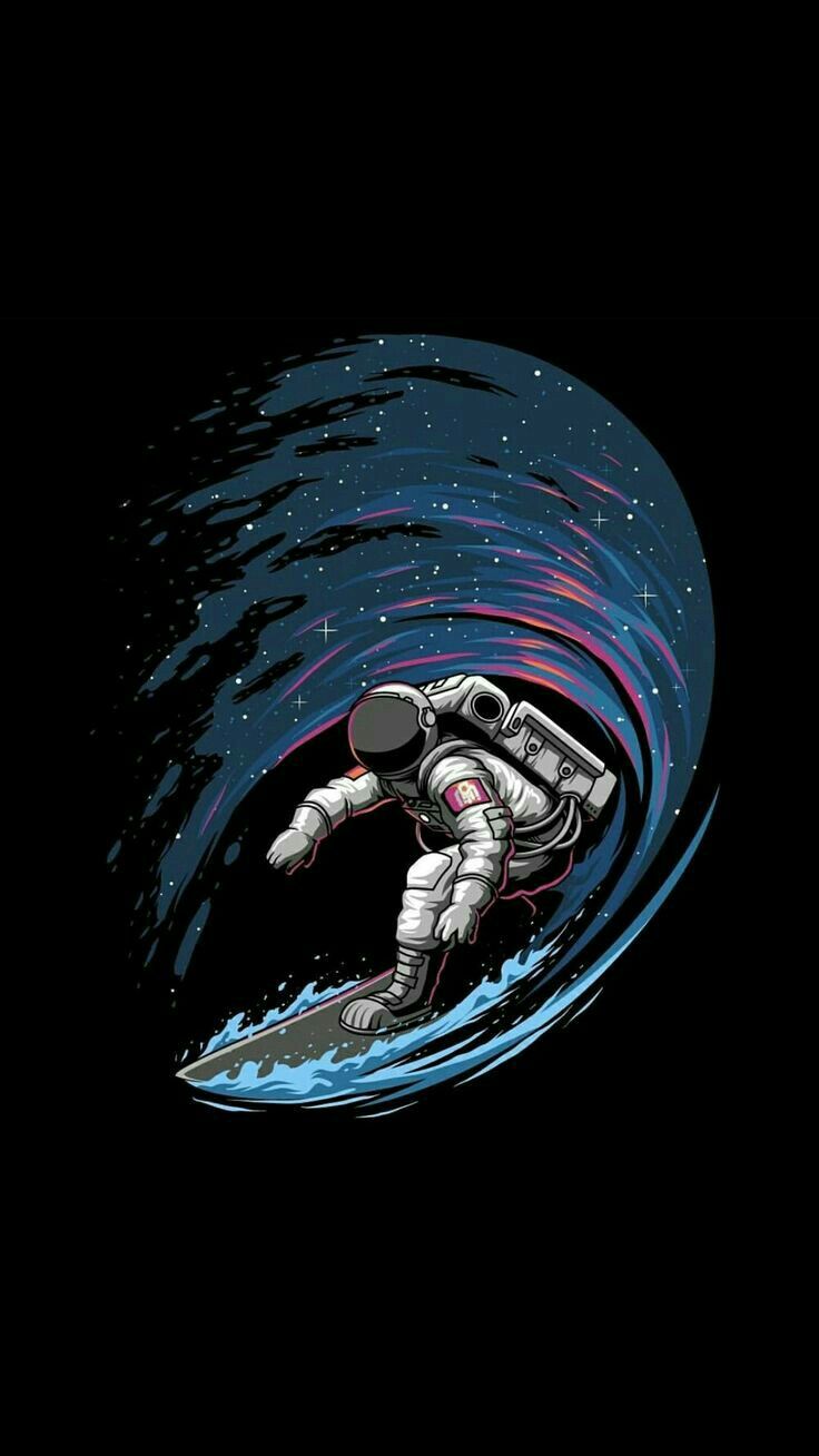 Astronaut. Wave. Painting. iPhone wallpaper astronaut, Space iphone wallpaper, Wallpaper space