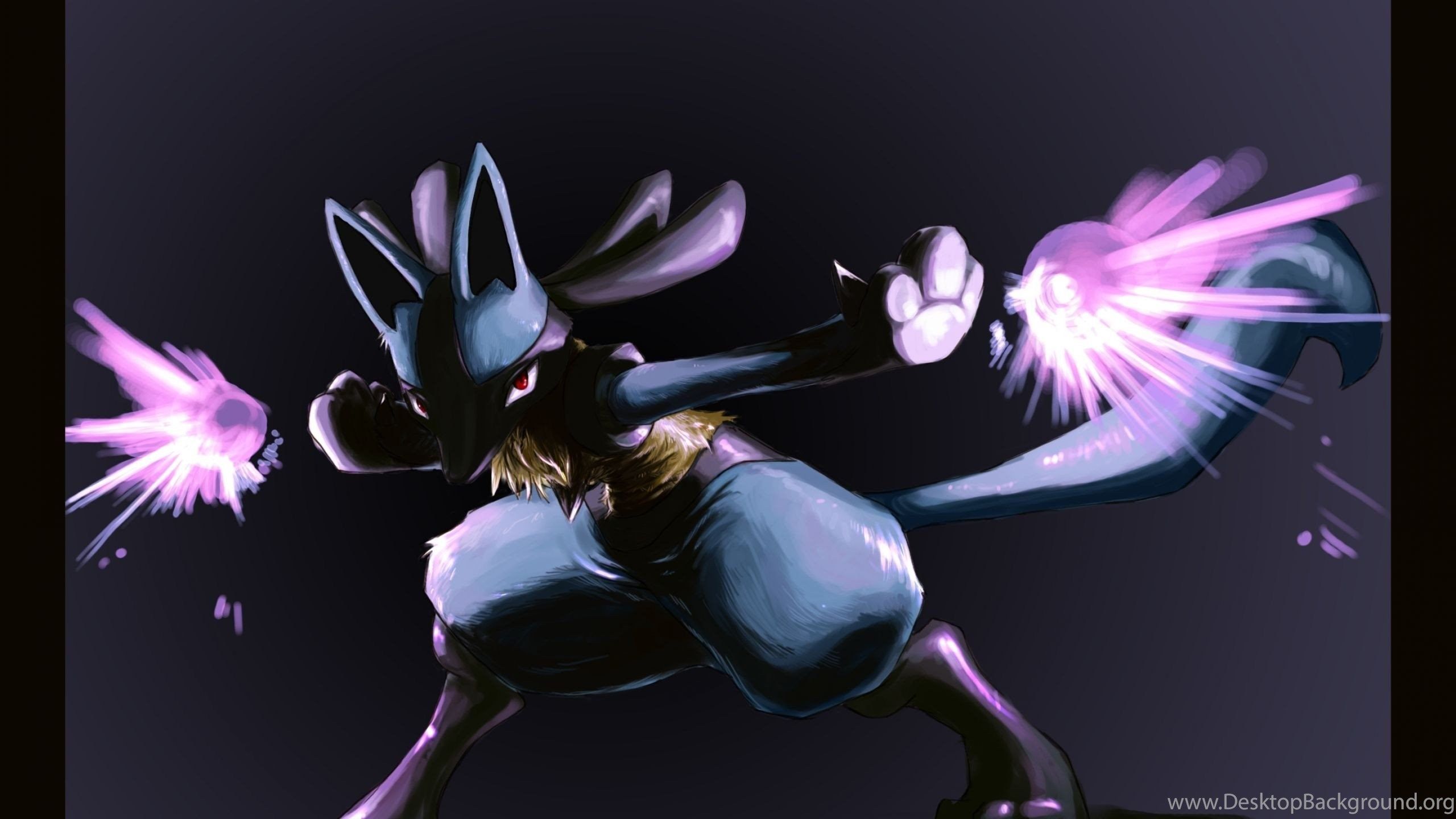 Wallpaper Lucario Pokemon My Walls 2560x1440 Desktop Background