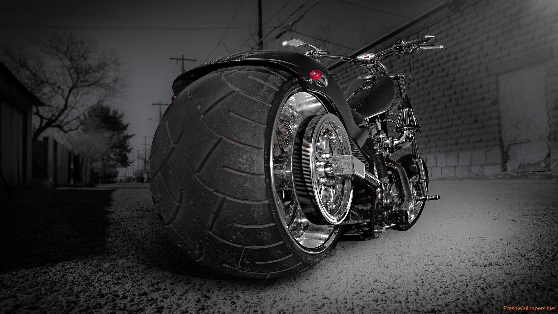Custom Chooper Wide Tyre Laptop HD HD 4k Wallpaper, Image, Background, Photo and Picture