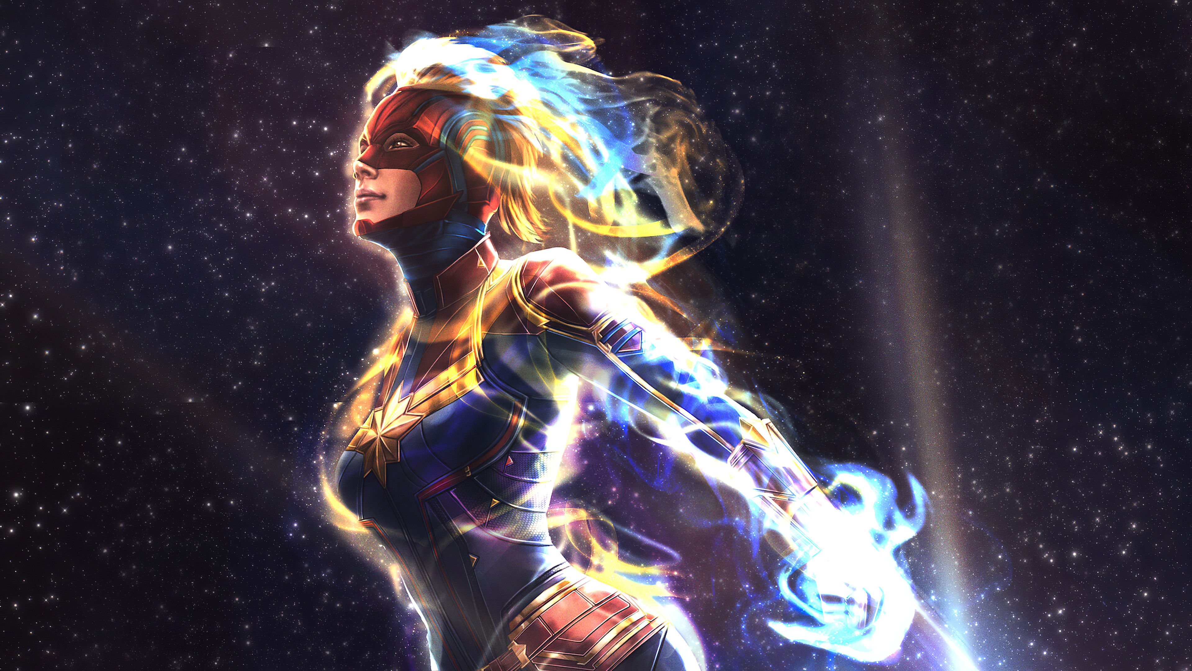 Captain Marvel Fly Away, HD Superheroes, 4k Wallpapers, Image, Backgrounds,...
