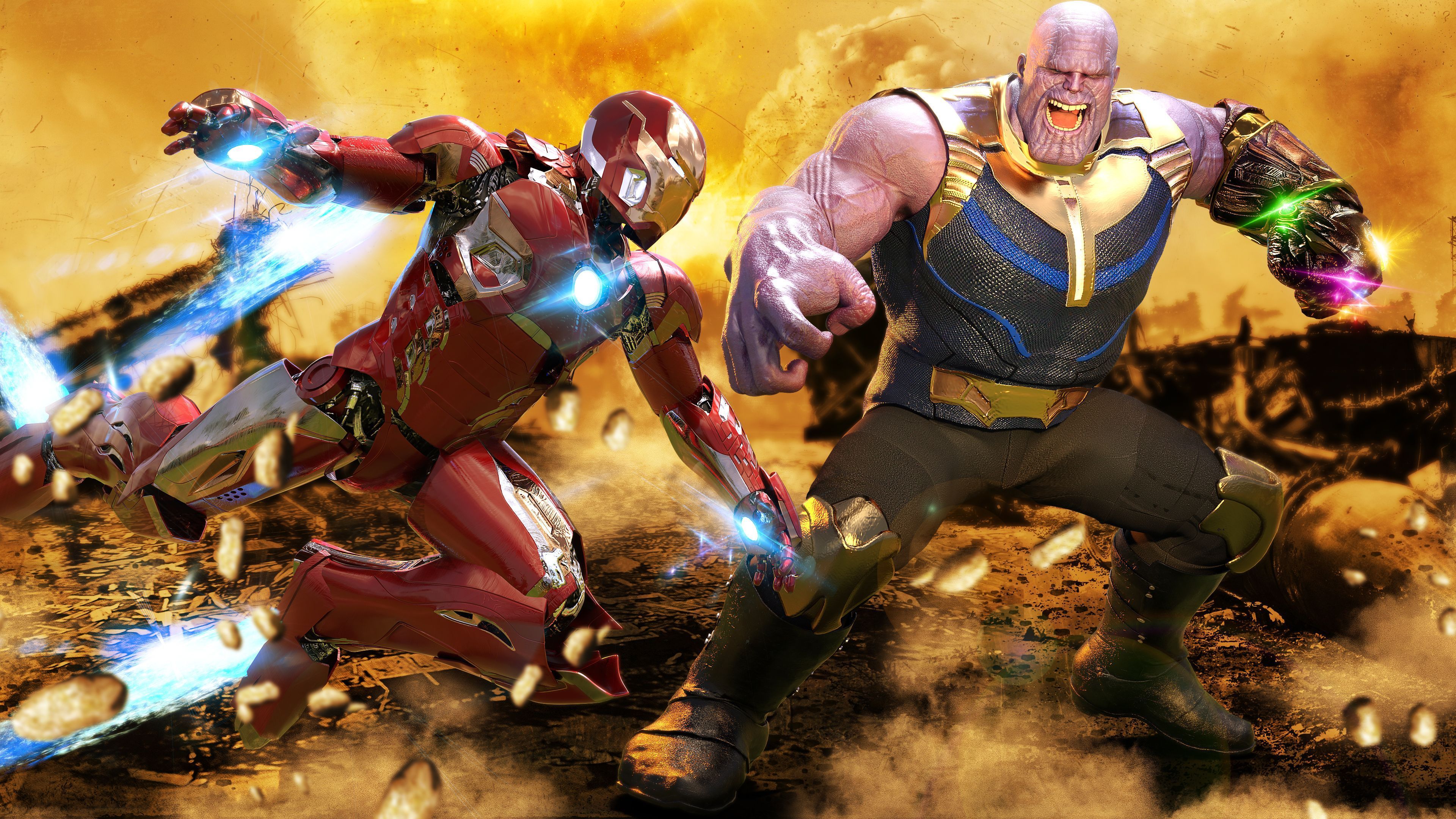 Thanos Vs Iron Man Wallpaper .wallpaperaccess.com