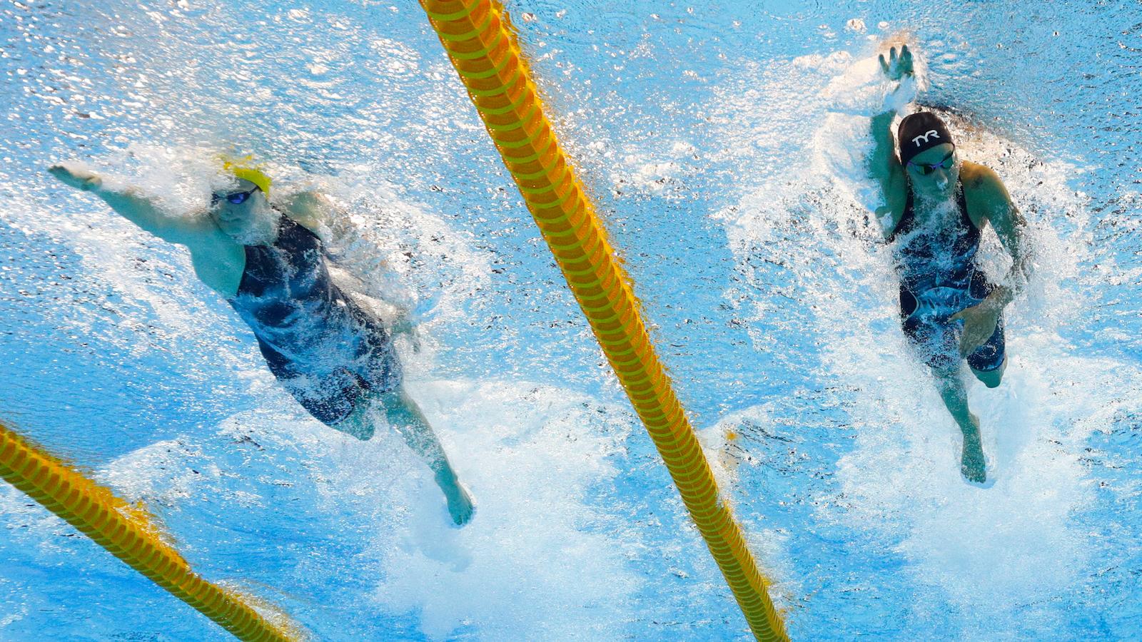 Researchers believe currents in the Olympic pool may have given some swimme...