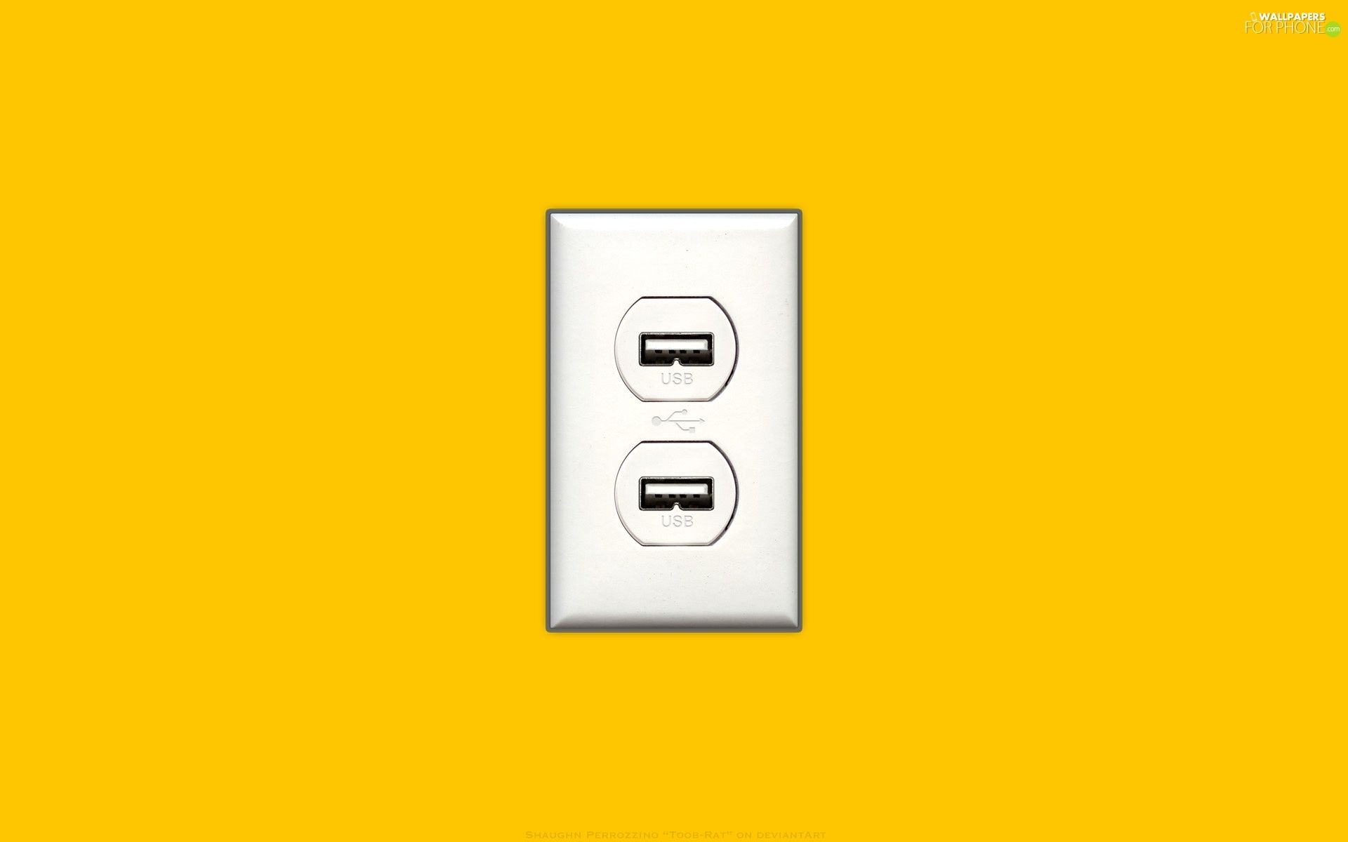 Yellow, nest, USB, background phone wallpaper: 1920x1200