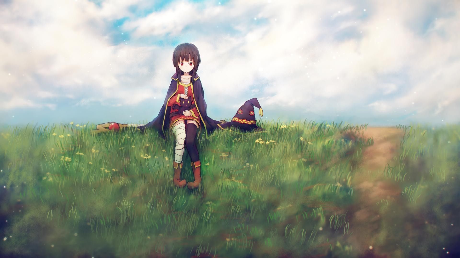 #anime, #Kono Subarashii Sekai ni Shukufuku wo!, #chomusuke, # Megumin, #anime girls, wallpaper. Mocah.org HD Wallpaper