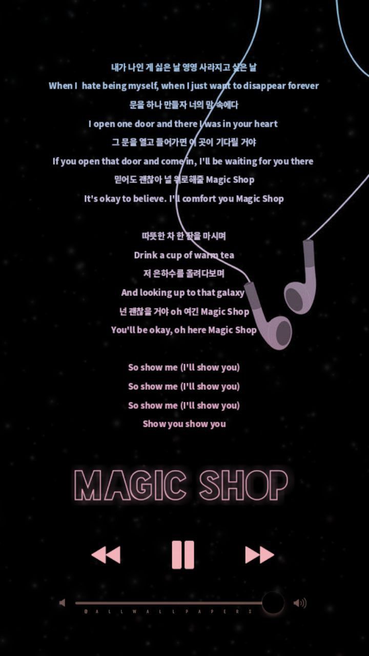 magic shop, korean, wallpaper and lyrics