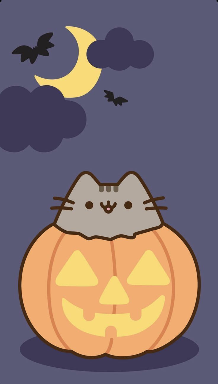 pusheen halloween wallpaper !!. Halloween wallpaper iphone, Halloween wallpaper cute, Pusheen cute