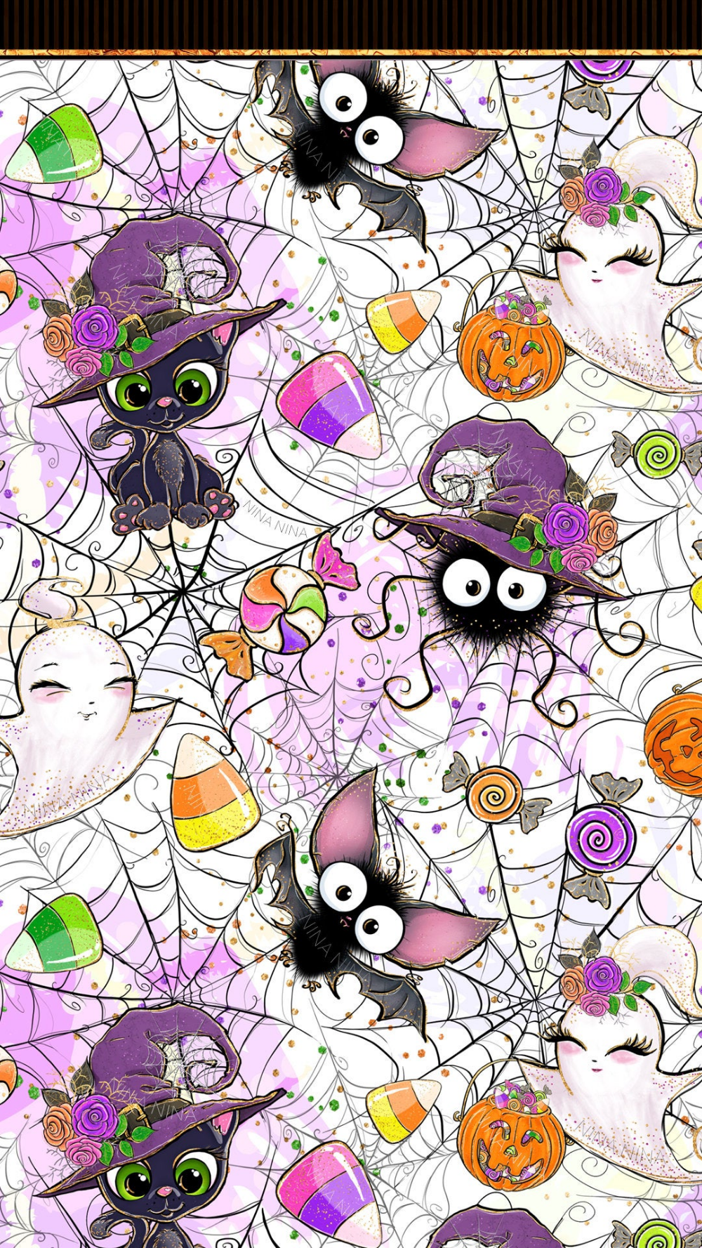 Cute Halloween Clipart Pack, Spooky Glitter Clip Art, Cute Bat, Candy, Spider, Ghosts, Pumpkins, Cobweb, Witch Hat, Broom, Planner Stickers. Halloween clipart, Witch wallpaper, Whimsical halloween