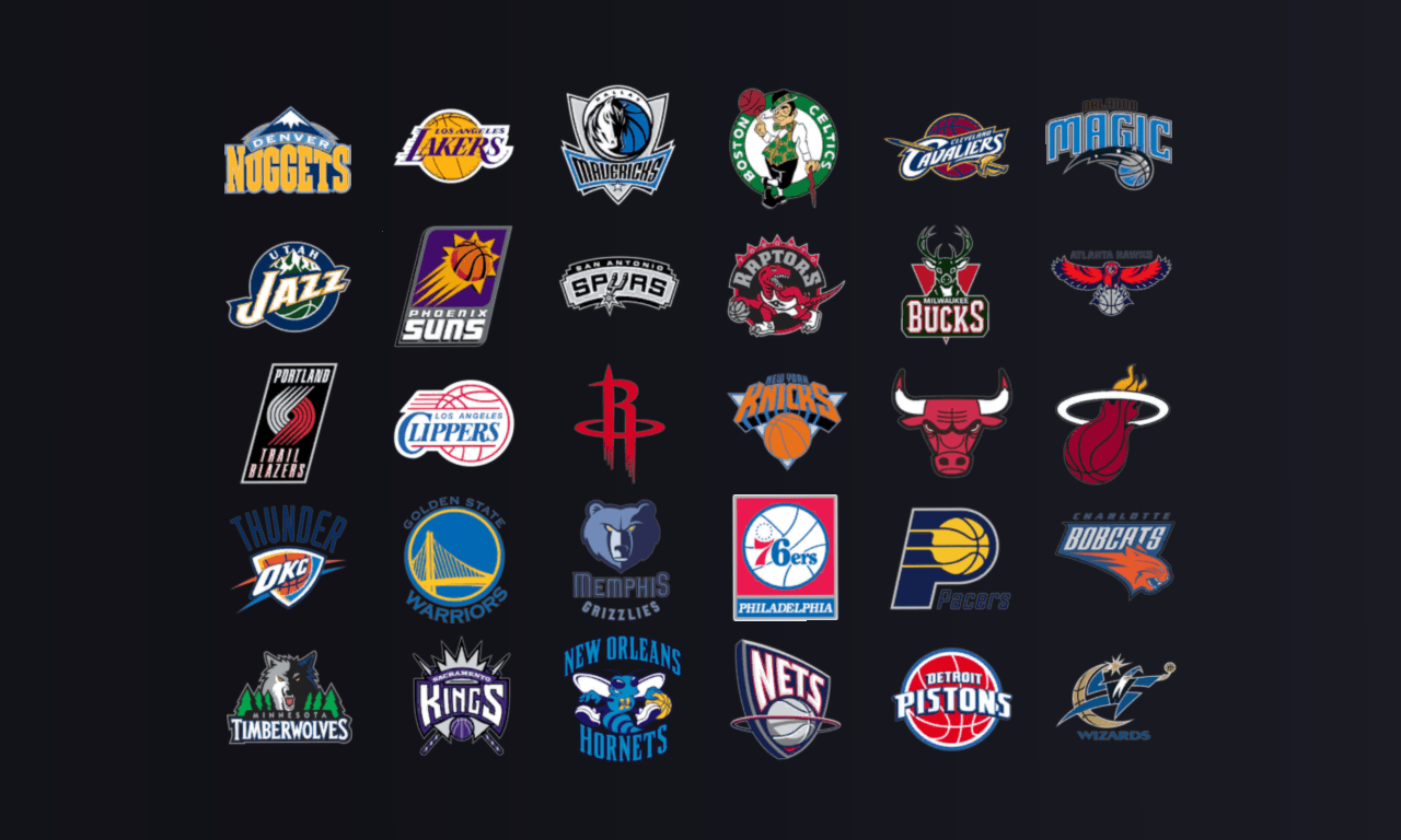 Hình nền Nba logo black background với cảm hứng bóng rổ