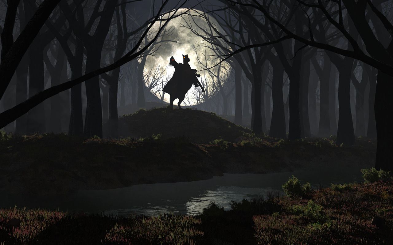 Free download Rider in the spooky forest wallpaper 7573 [1280x800] for your Desktop, Mobile & Tablet. Explore Spooky Wallpaper. Scary Wallpaper For Desktop, Free Scary Halloween Wallpaper Downloads, Creepy