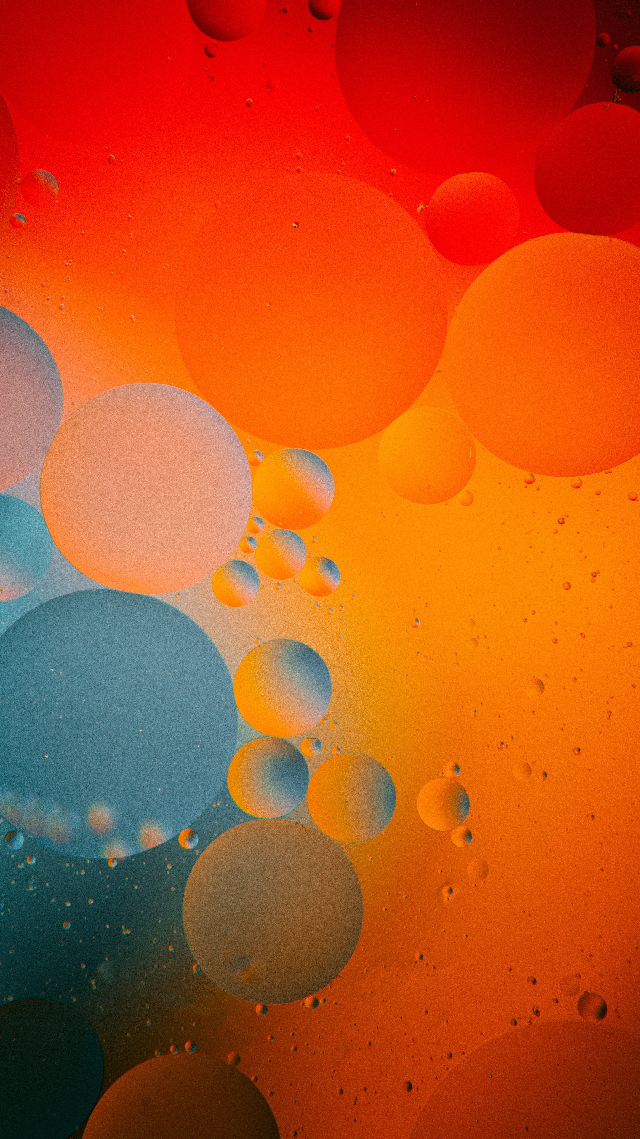 orange bubbles background