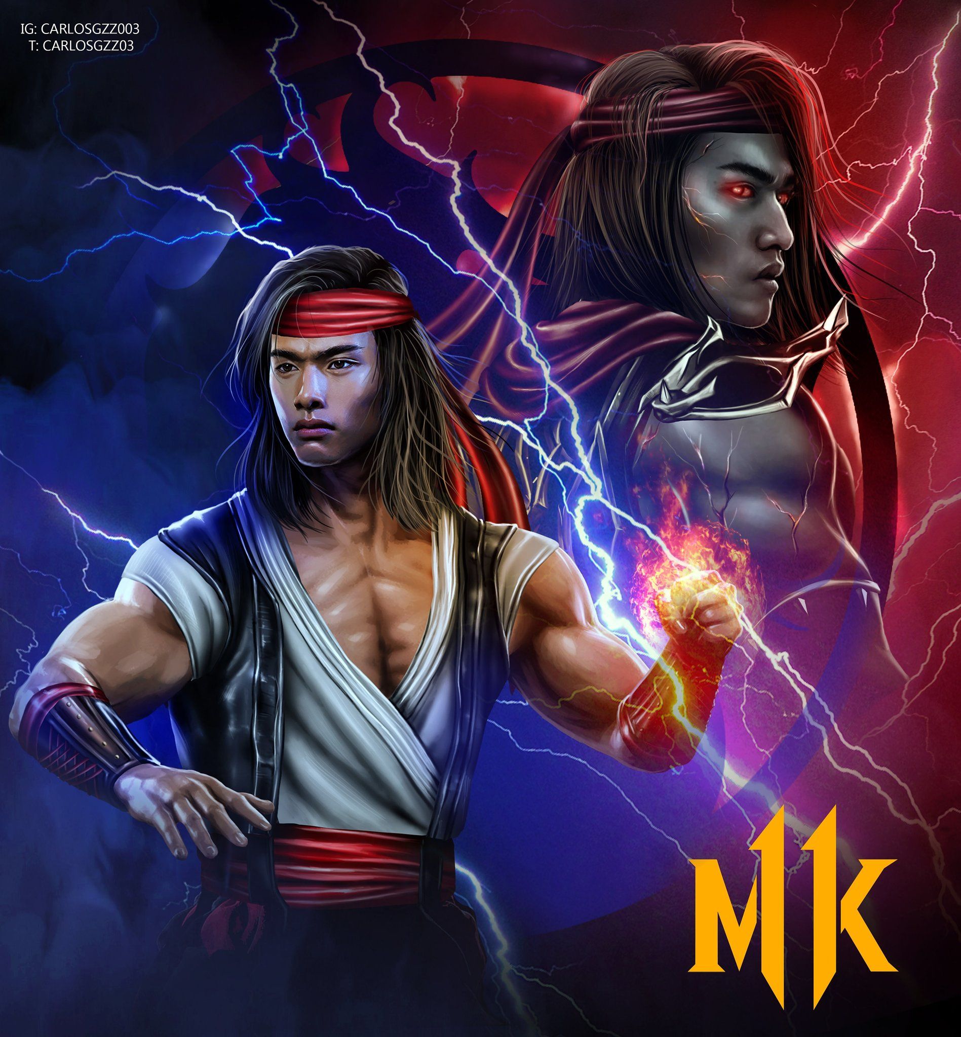 Carlos Gzz DAYS for #MortalKombat11 !! Past meets Present! LIU KANG & KITANA ARTwork by me What do you think?! #MK11 #MKKollective