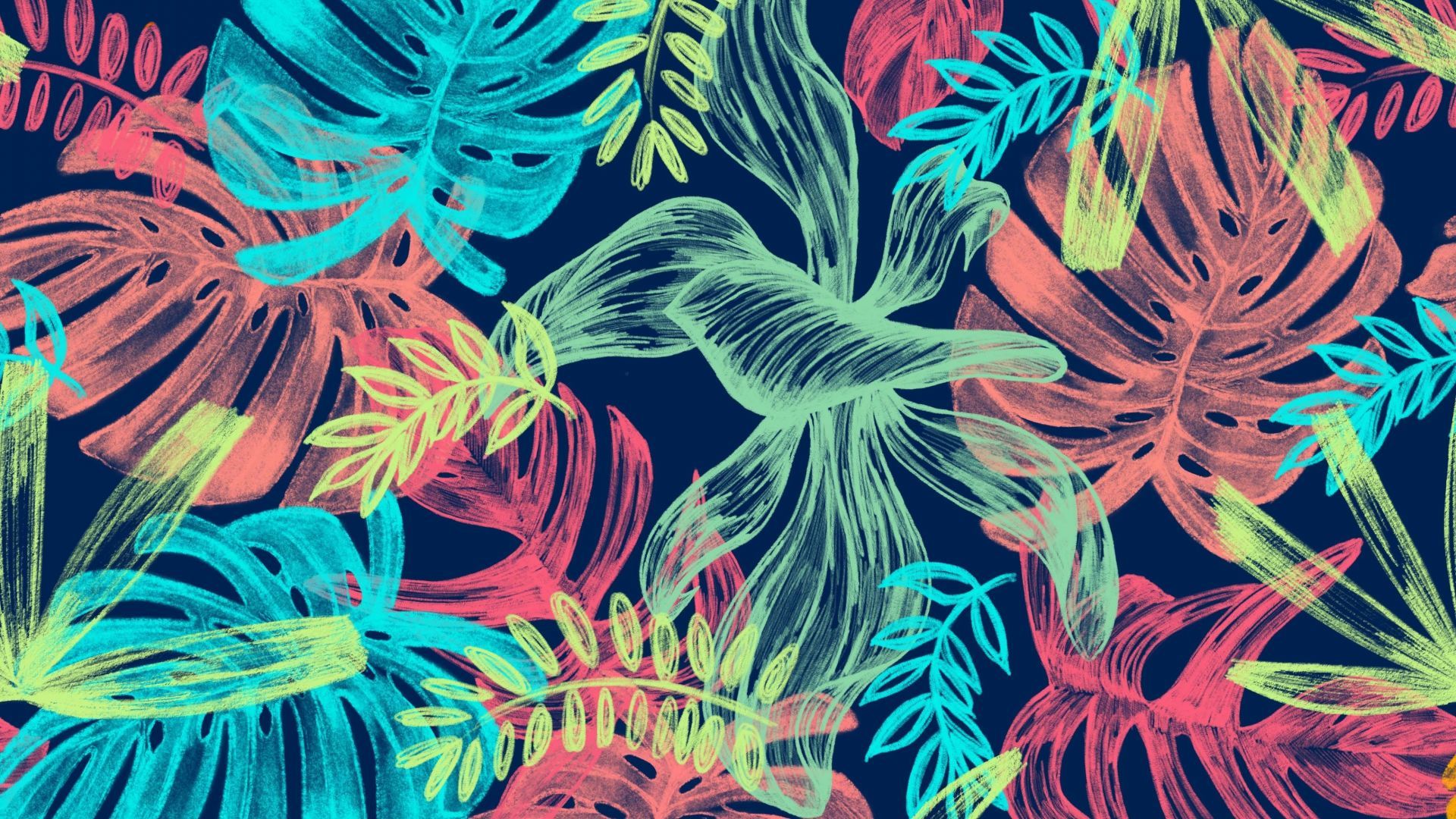Desktop wallpaper illustration, digital art, leaf, colorful, HD image, picture, background, 5dc415