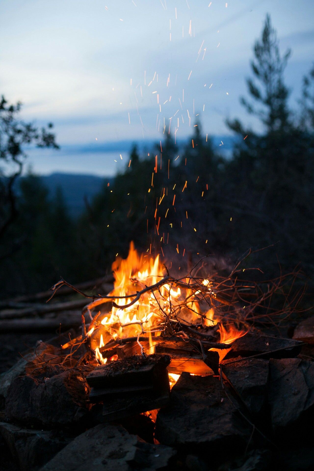 Permalink voor ingesloten afbeelding. Fire photography, Camping aesthetic, Nature photography
