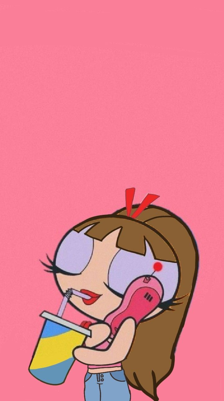 This is aesthetic photo of blossom from Powerpuff girls ( with brown hair ) #powerpuff girl. Powerpuff girls wallpaper, Powerpuff girls cartoon, Girls cartoon art