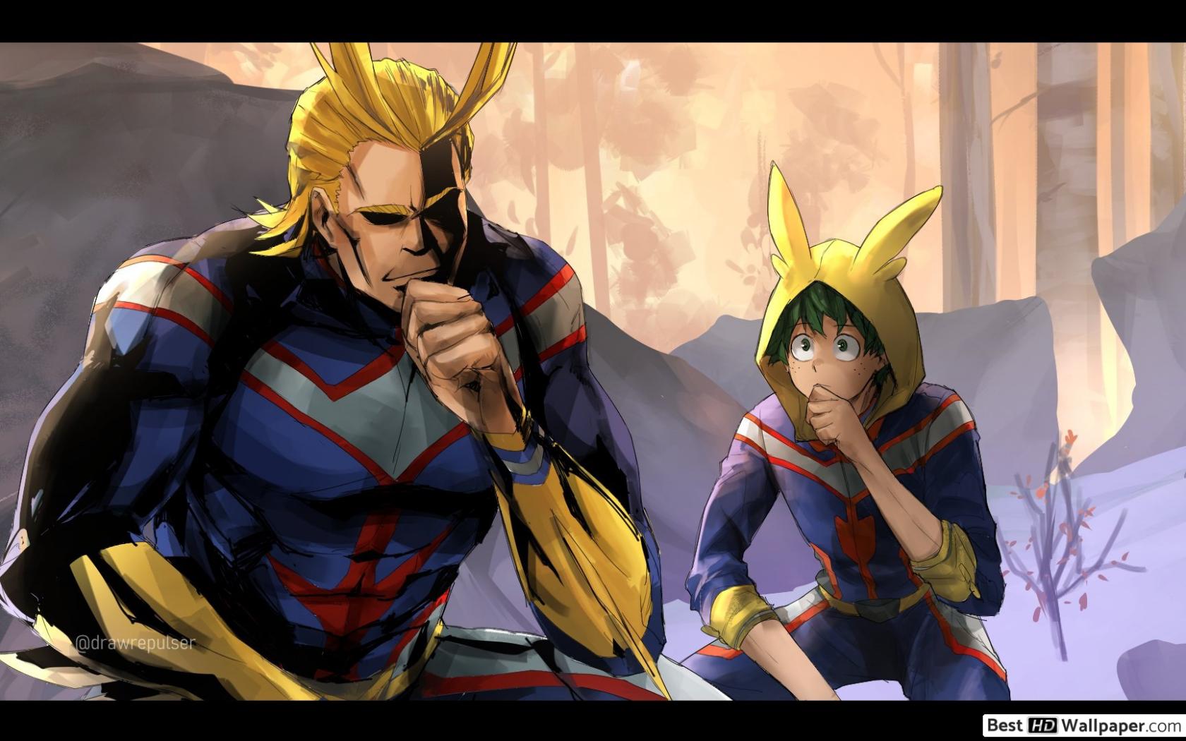 All Might & Deku HD wallpapers download.