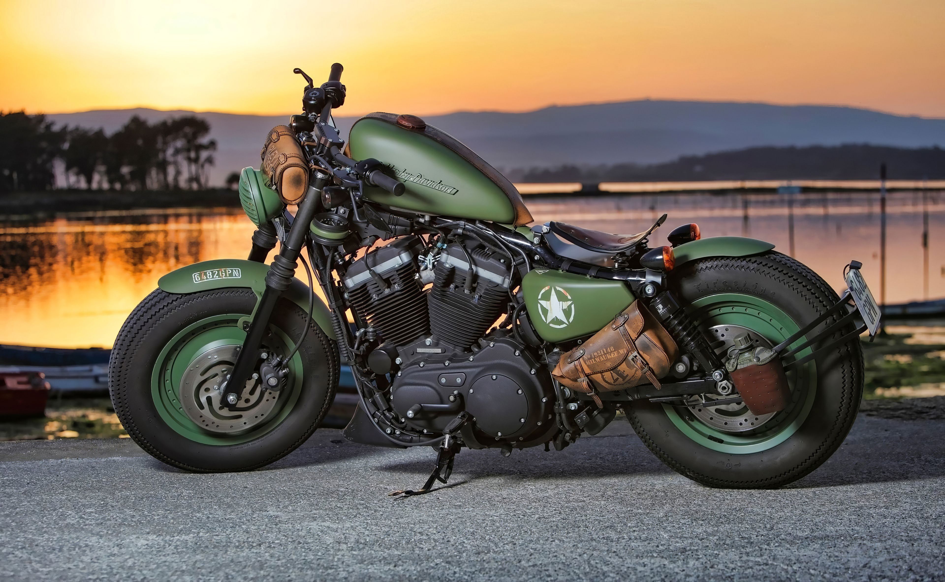 Green Harley Davidson 4k, HD Bikes, 4k Wallpaper, Image, Background, Photo and Picture