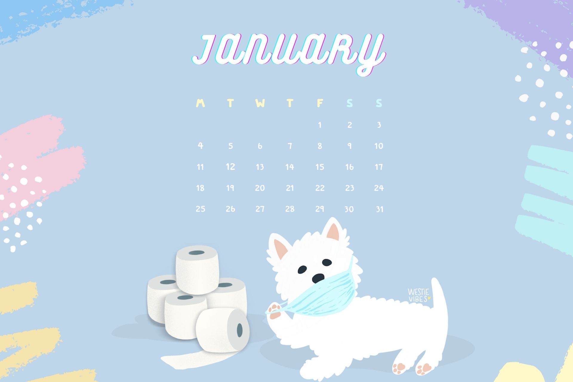 January Calendar 2021 Desktop Wallpaper Image ID 2