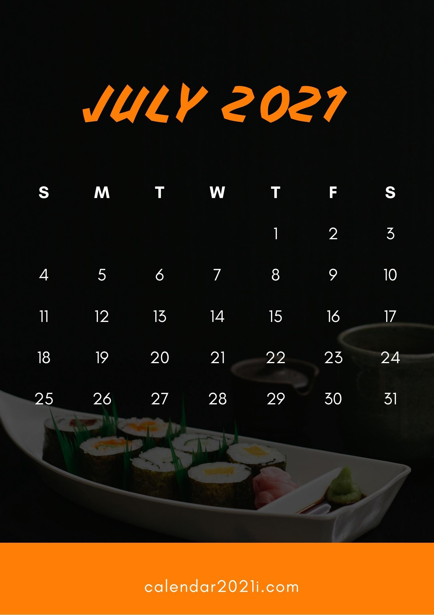 July 2021 Calendar HD Wallpaper for iPhone background in 2020 calendar, Calendar wallpaper, Calendar