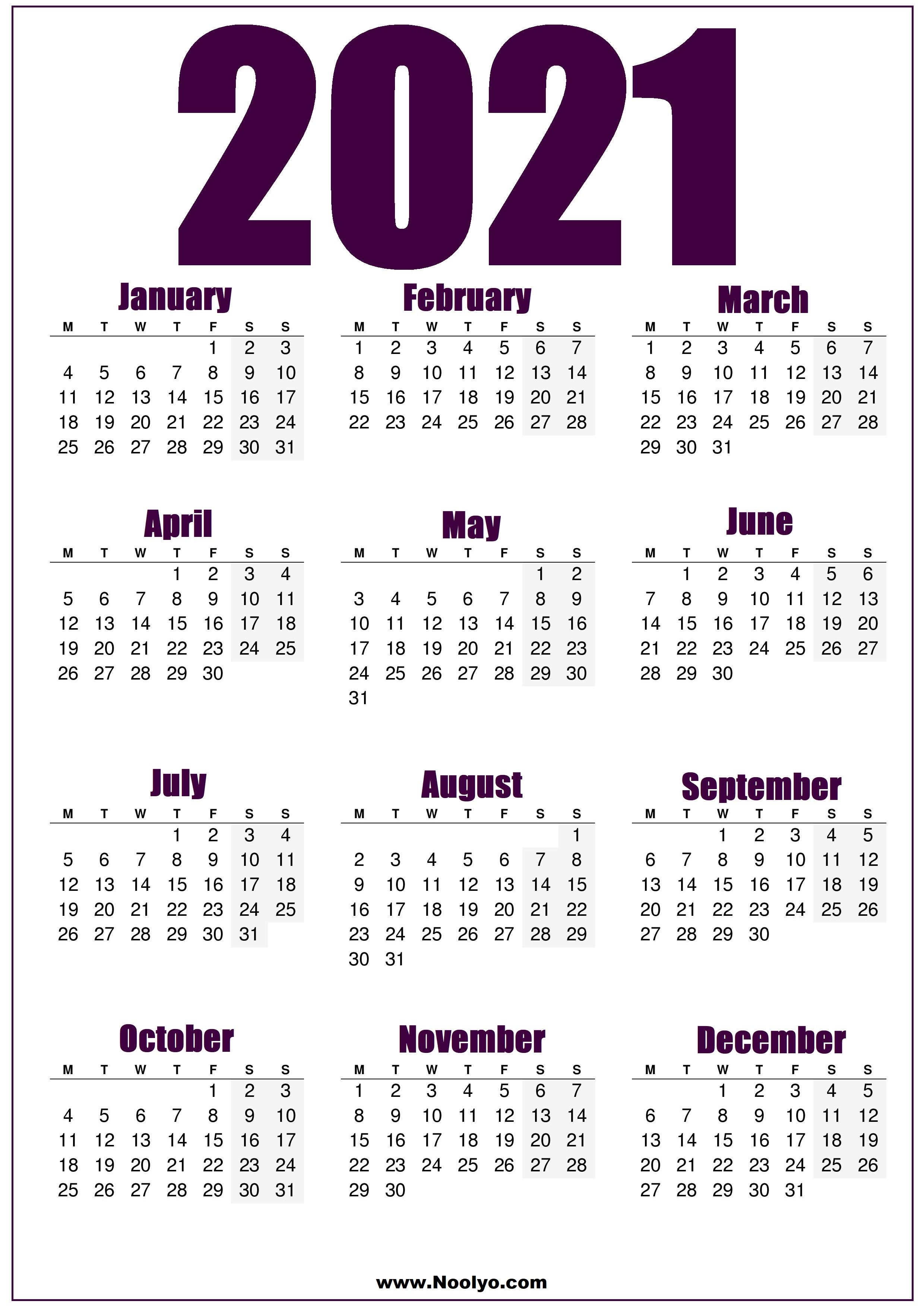 Printable United Kingdom Calendar