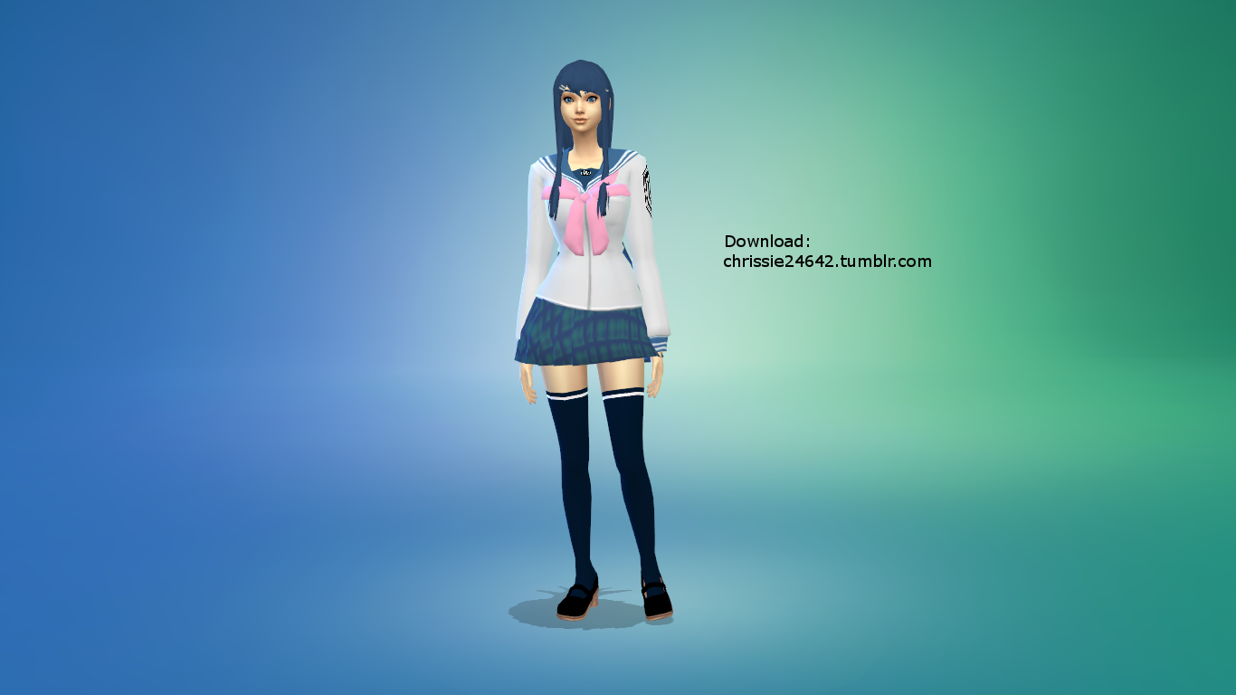 Sayaka Maizono custom content for the Sims 4