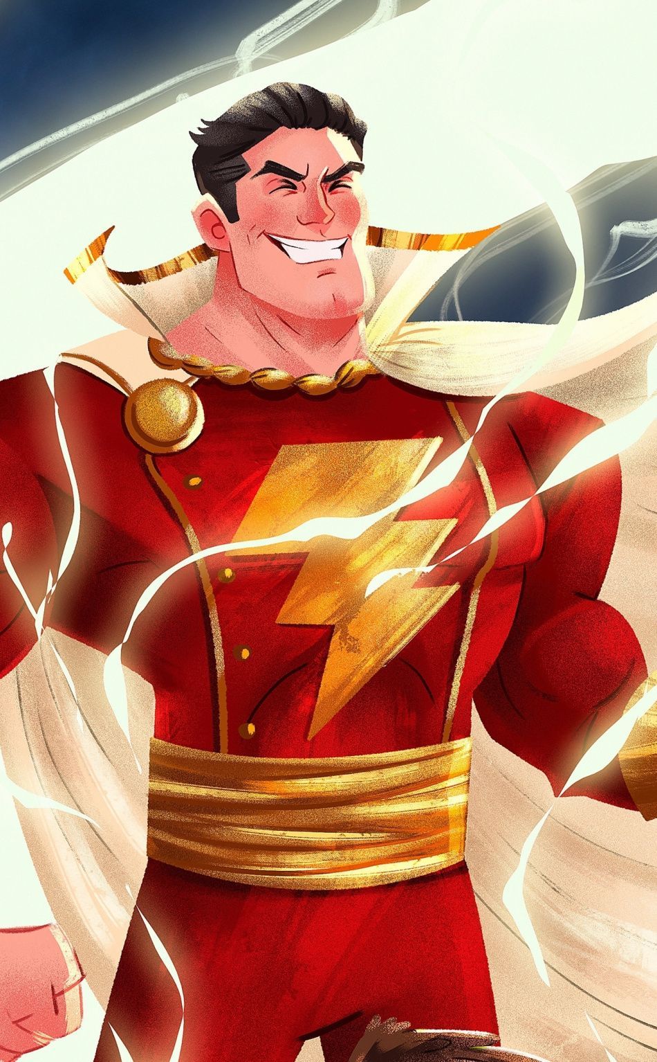 Shazam!, superhero, lightning, art, 950x1534 wallpaper. Dc comics heroes, Shazam superhero, Shazam
