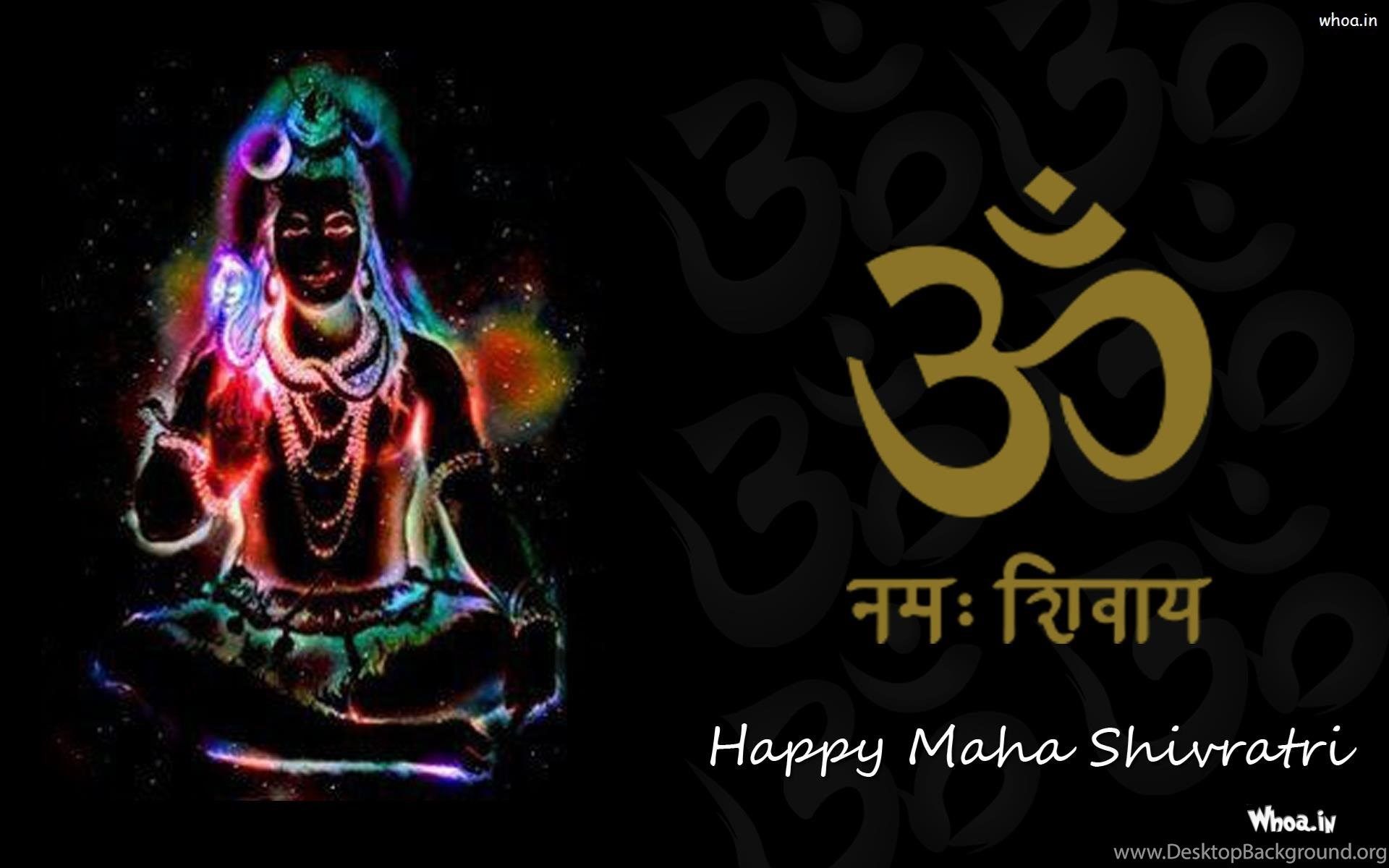 Om Namah Shivaya And Lord Shiva Wallpaper With Black Background Desktop Background