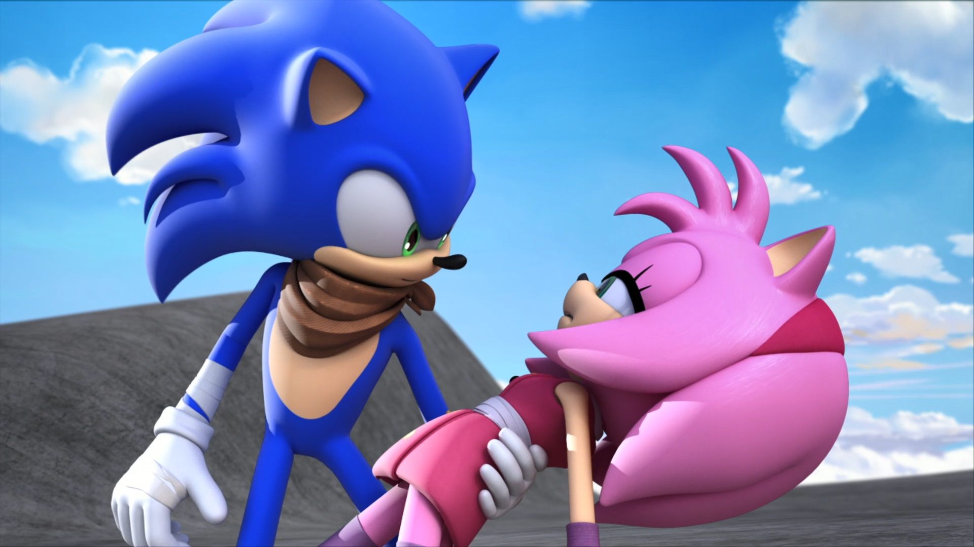 sonic sonamy kissing