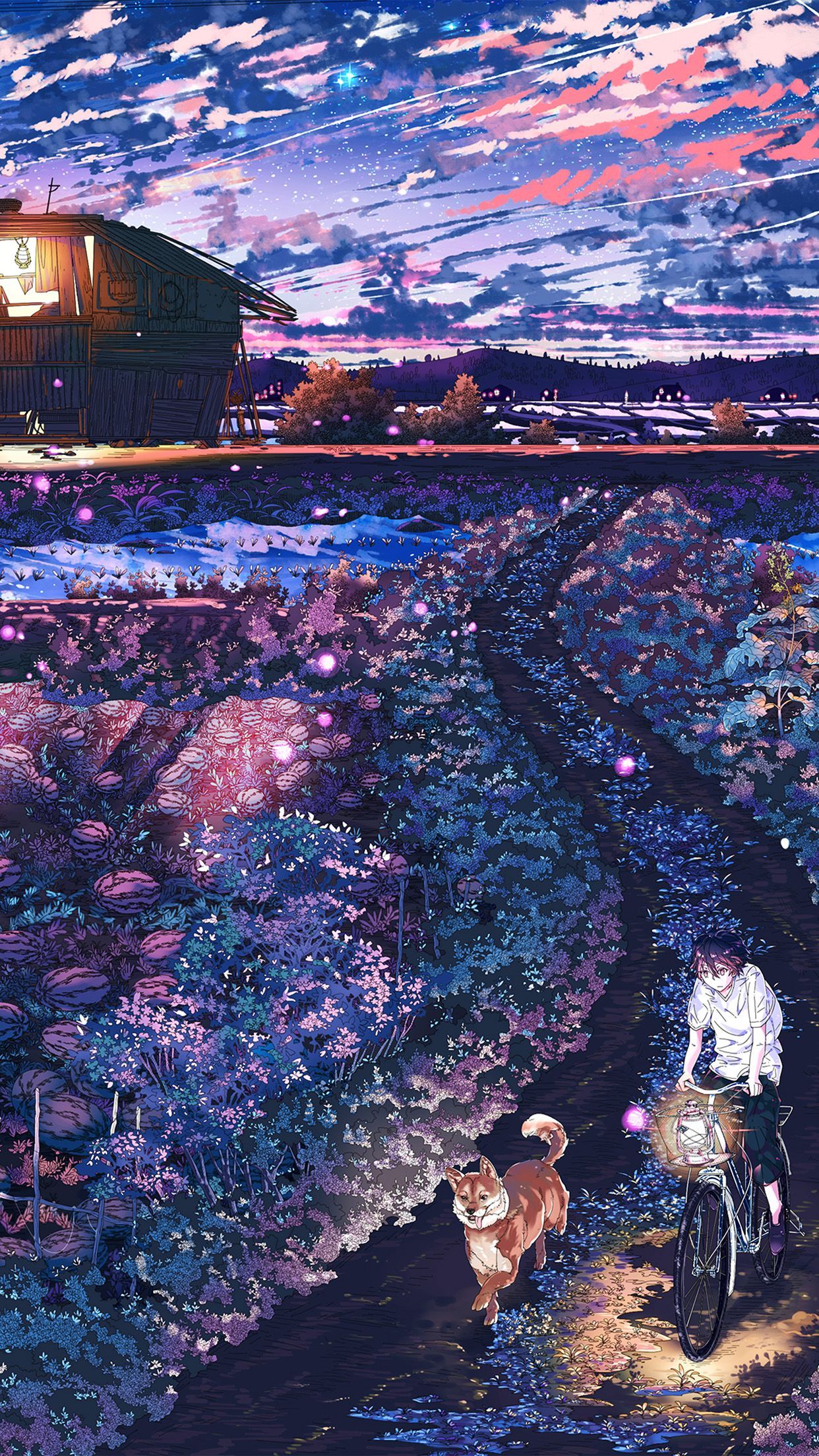 Anime Night Art Sunset Lovely Illustration Android wallpaper. Anime scenery, Anime background, Anime wallpaper