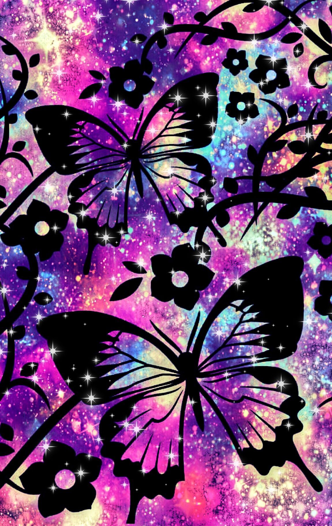 Midnight Butterflies Galaxy Wallpapers in 2020